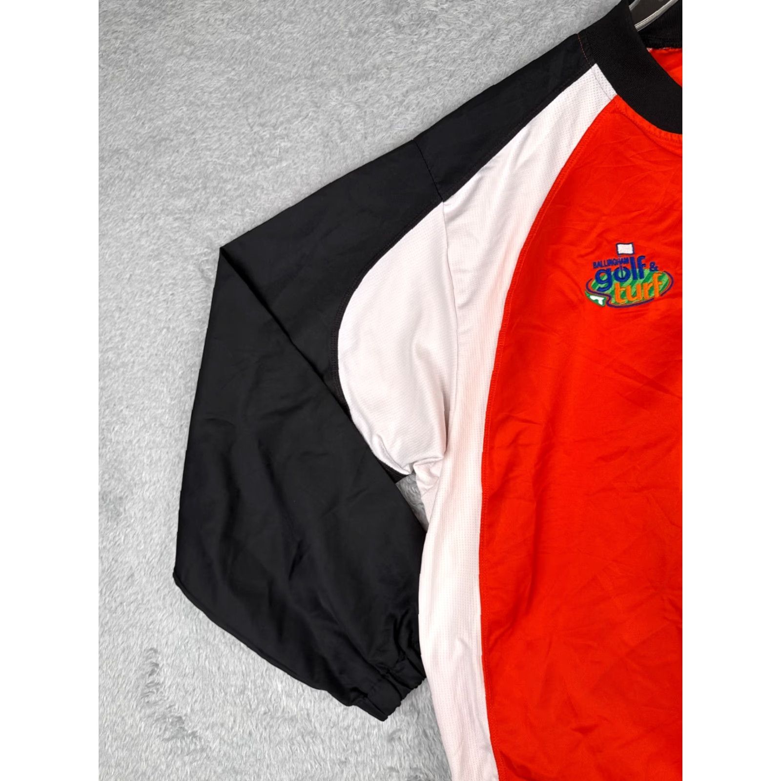 Vintage Booombah Sweater Men's 1/4 Zip Adult XL Red Black Golf & Turf Global Sport Pullover Mock Neck Embroidered Logo sweater Size US XL / EU 56 / 4 - 3 Thumbnail
