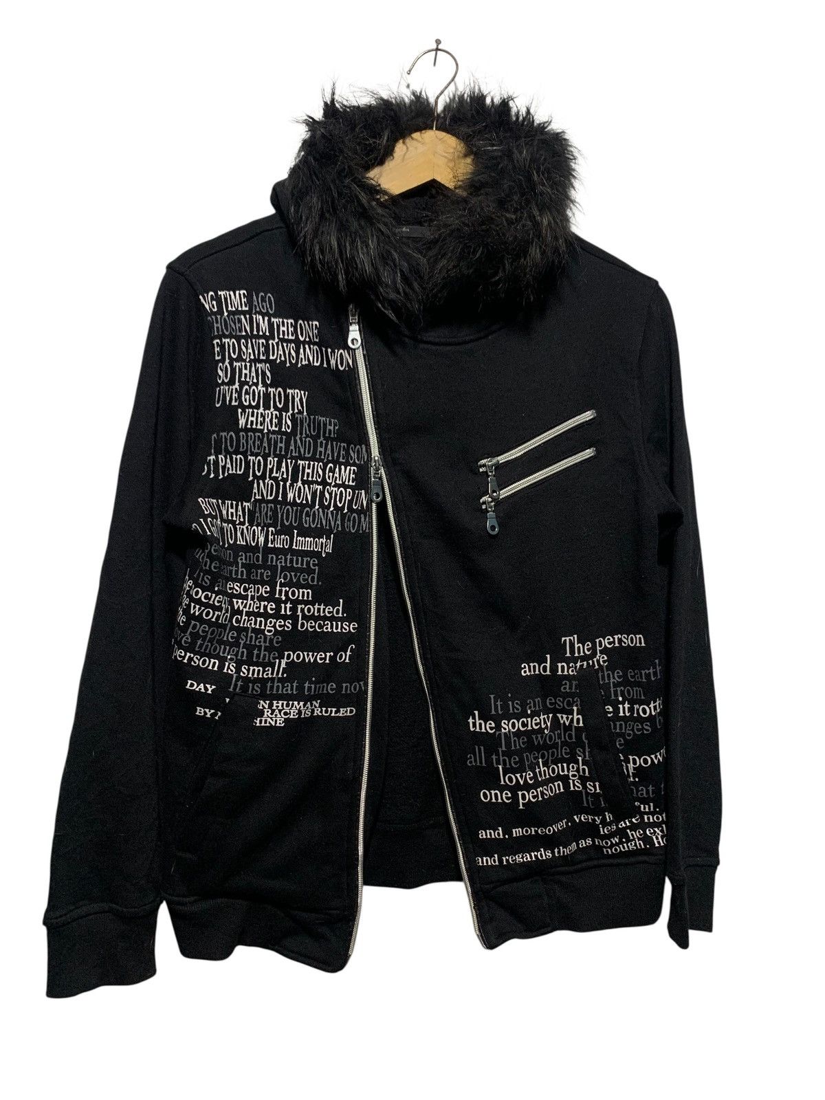 If Six Was Nine The bay garden asymmetric poem fur hoodie LGB style Size US M / EU 48-50 / 2 - 3 Thumbnail