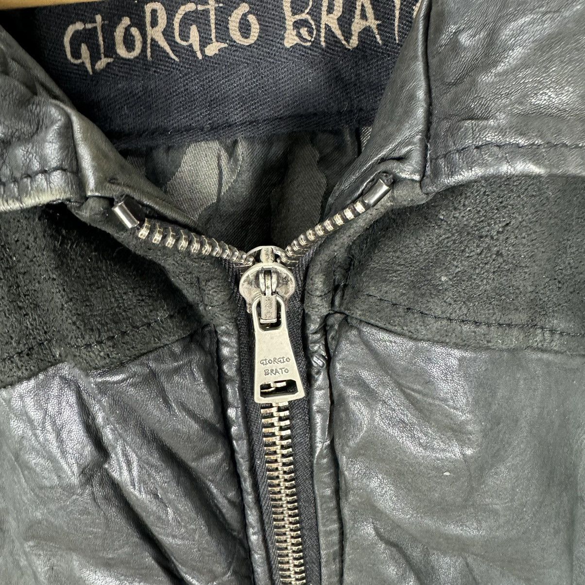 Giorgio Brato 🌟GIORGIO BRATO ITALY CAMO INSIDE LEATHER VEST Size US M / EU 48-50 / 2 - 5 Thumbnail