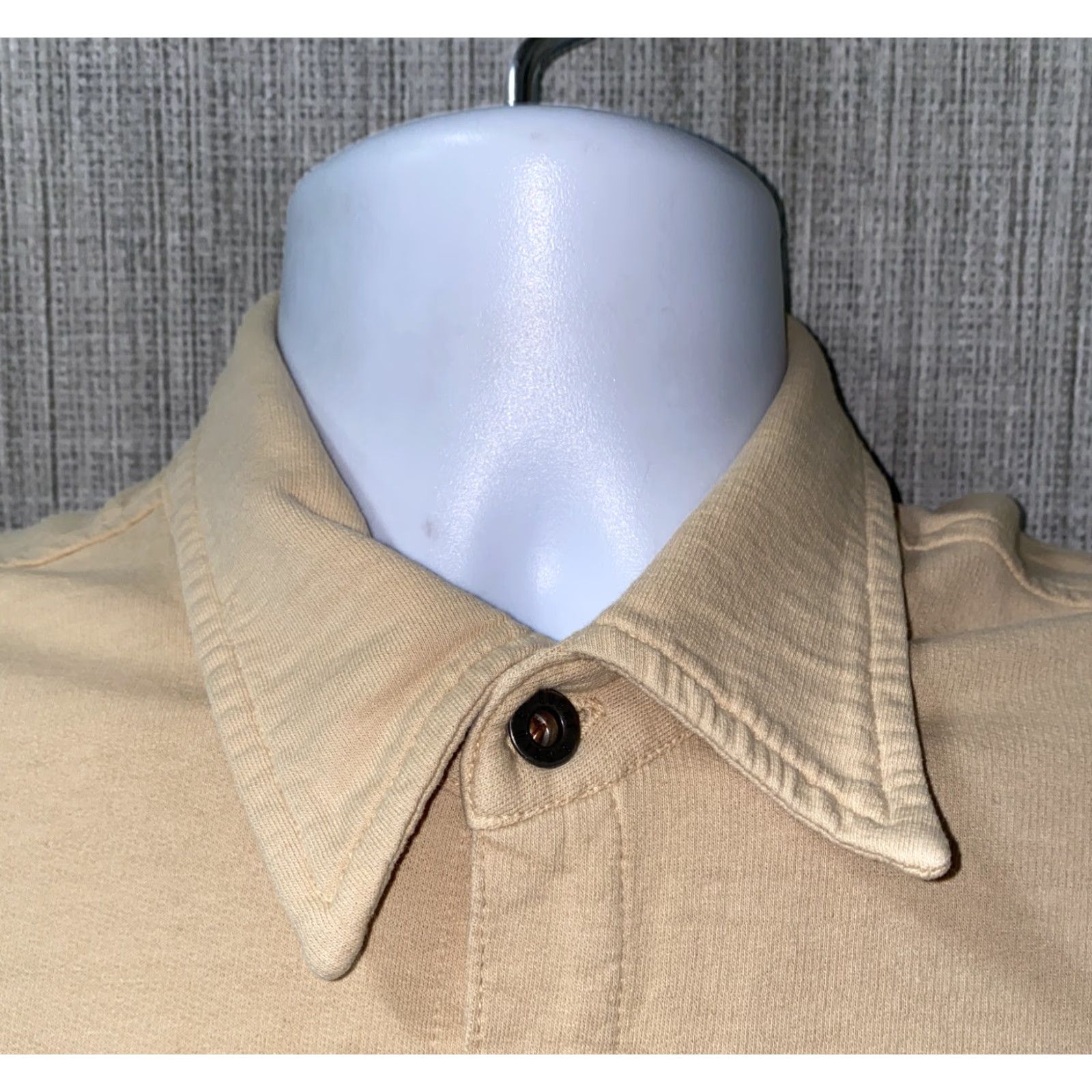 Vintage AG Adriano Goldschmied Mens Button-Up Shirt - Long Sleeve - Yellow - Large - Cotton - Regular Fit Size US L / EU 52-54 / 3 - 3 Thumbnail