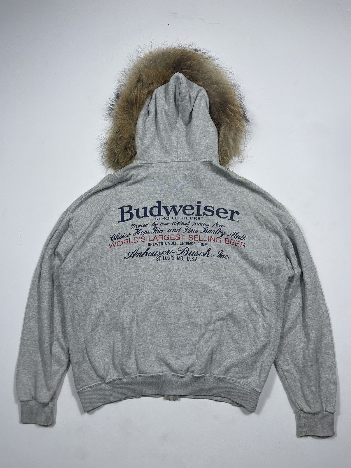Budweiser Budwaiser vintage fur ziphoodie balon ifsixlgb style Size US M / EU 48-50 / 2 - 1 Thumbnail