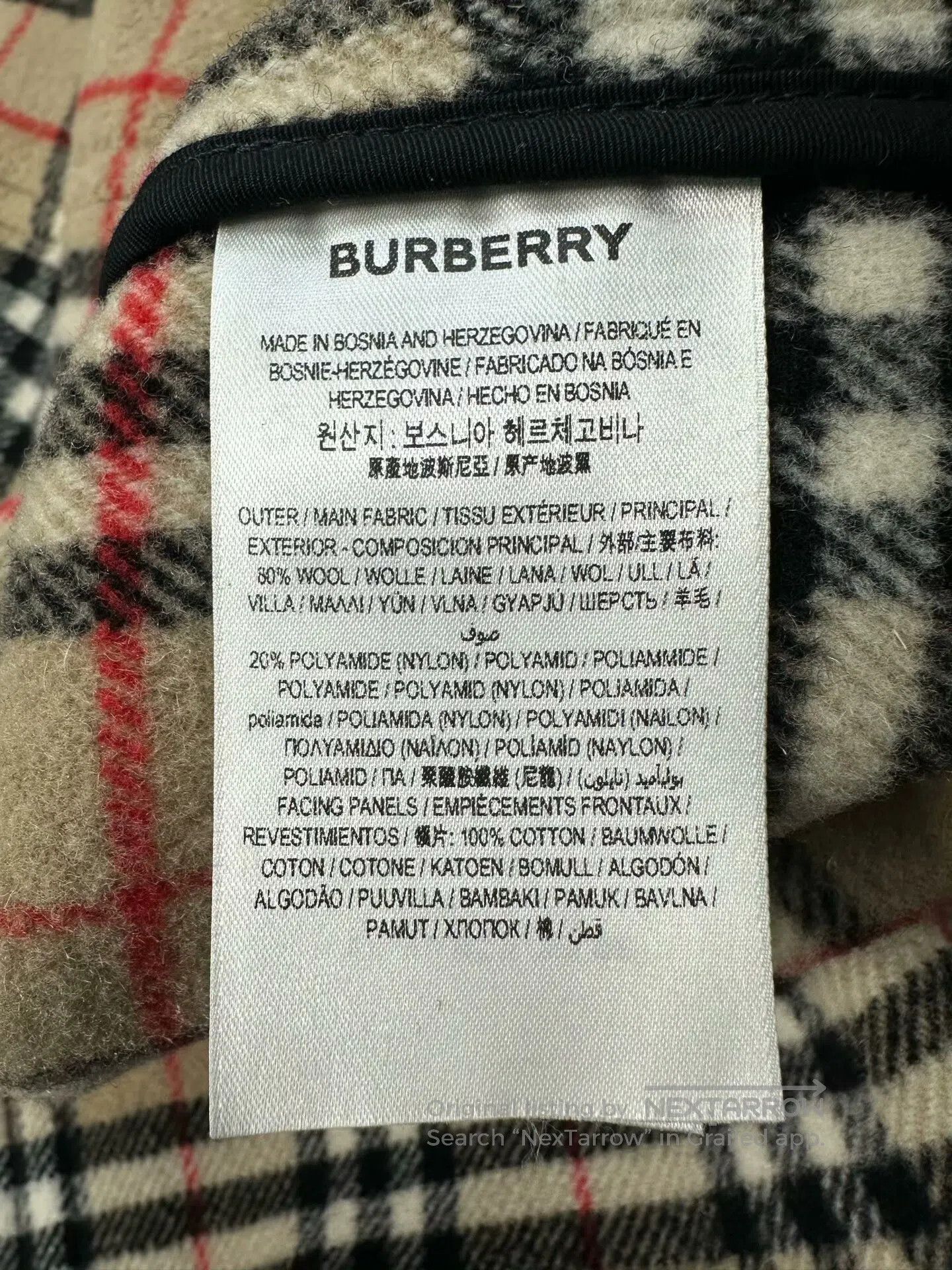 Burberry Burberry Black Lined Checkered Lambswool Horn-Button Overc Size M / US 6-8 / IT 42-44 - 4 Thumbnail