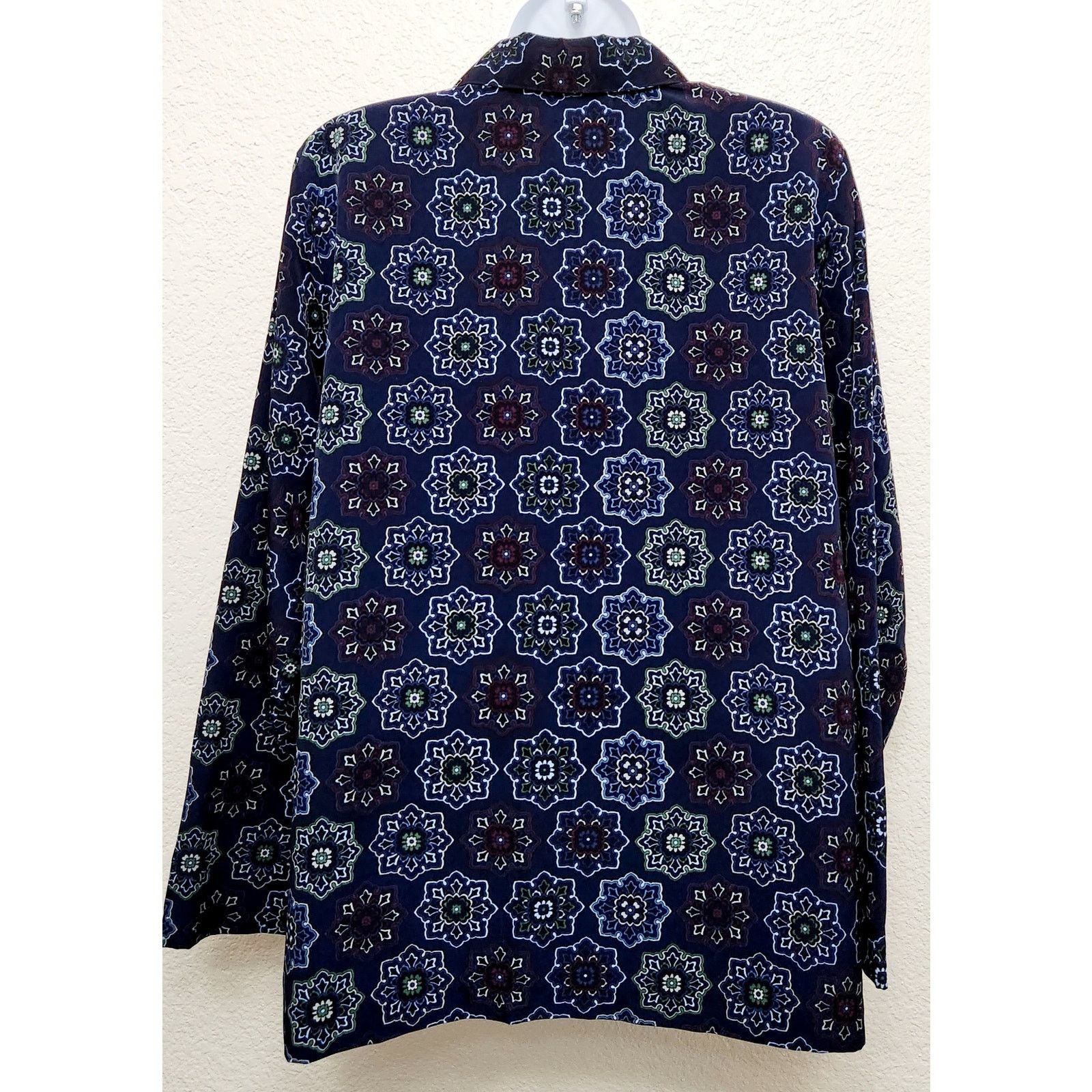 Other VTG BonWorth Blue Floral Print Full Zip Collard Blazer Small Size S / US 4 / IT 40 - 4 Thumbnail