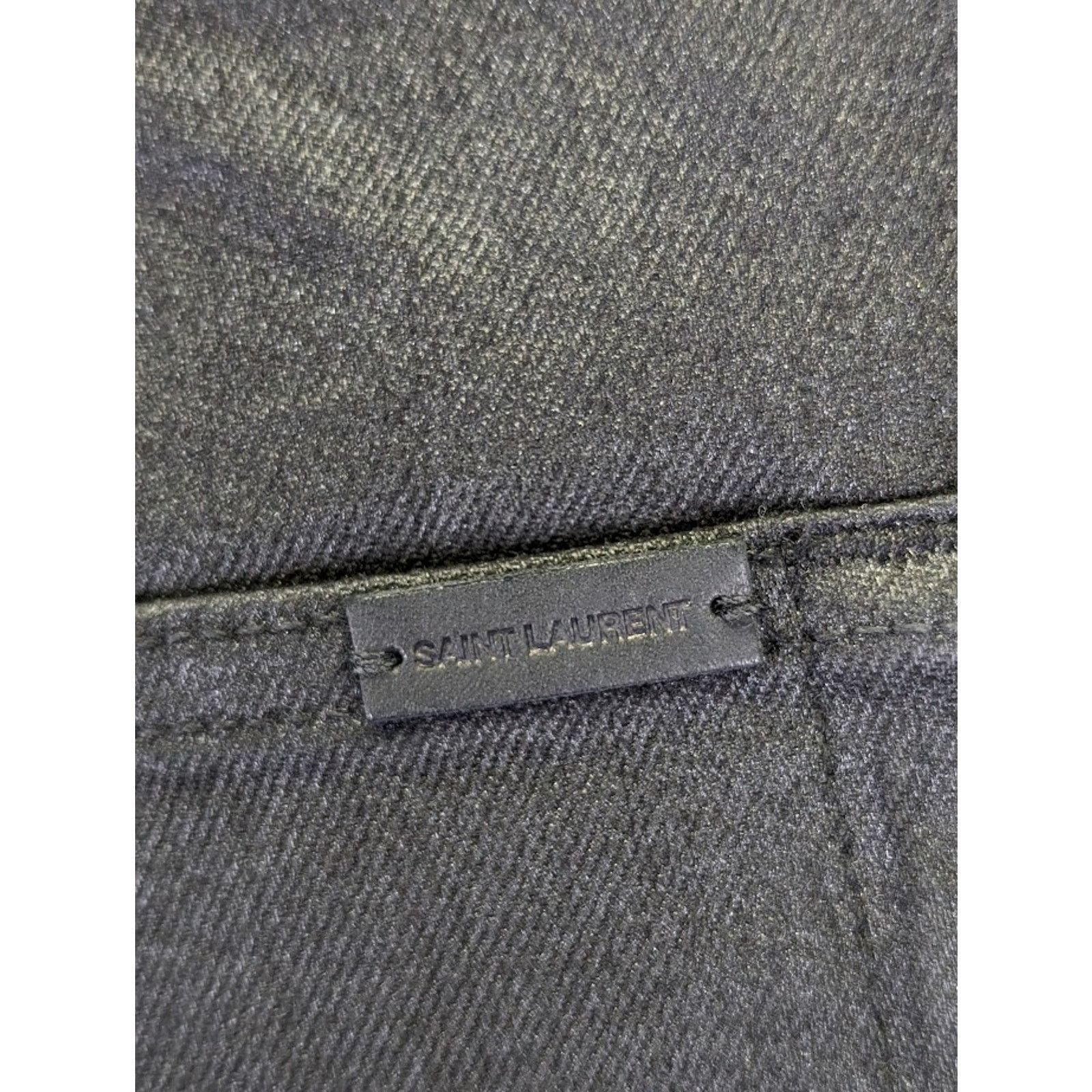 Saint Laurent Paris o1rshd1 Skinny 5 Pocket Low Nightrider Jeans in Black Size US 28 / EU 44 - 16 Thumbnail