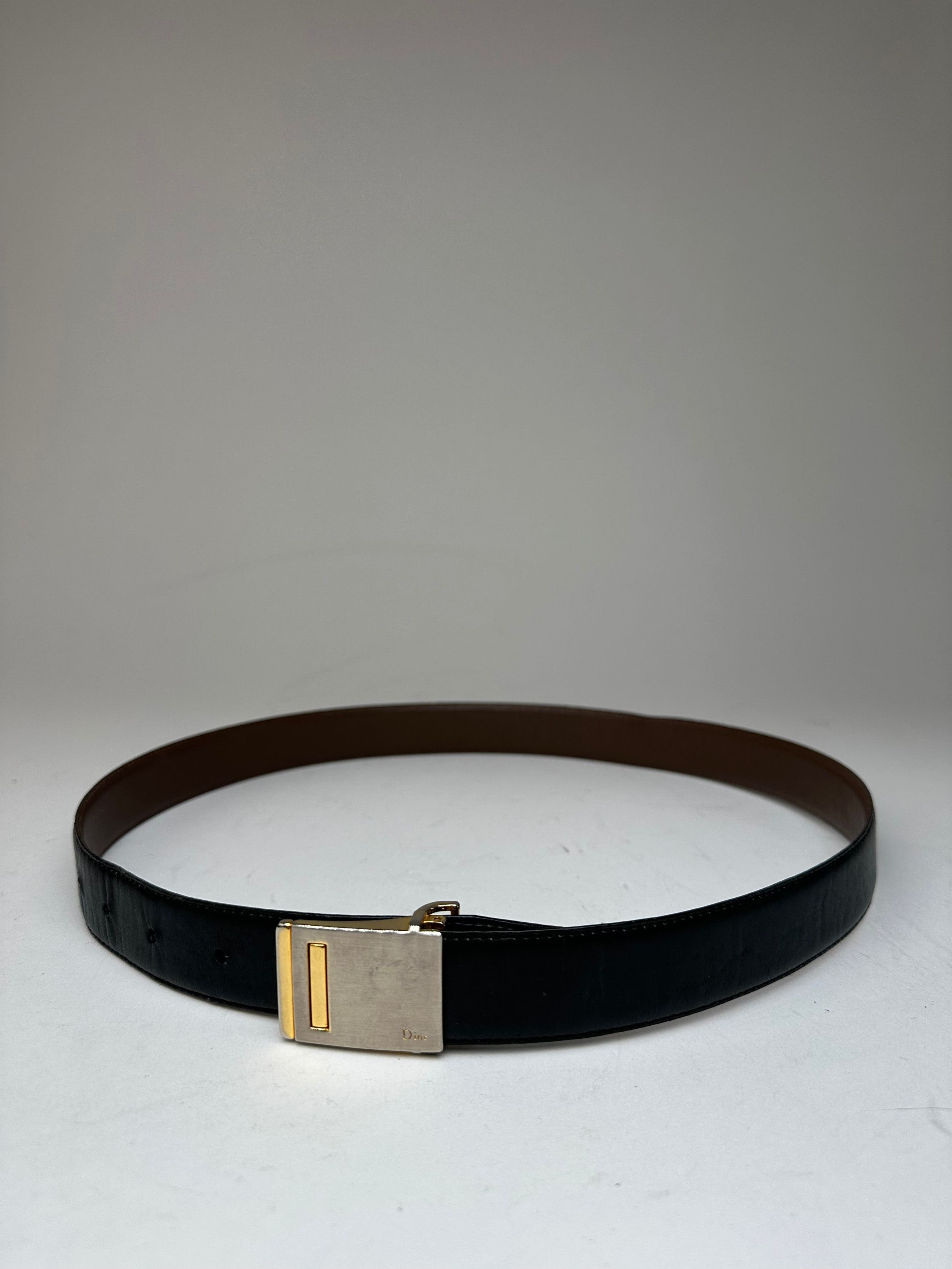Dior Vintage Leather Belt Black Size ONE SIZE - 1 Thumbnail