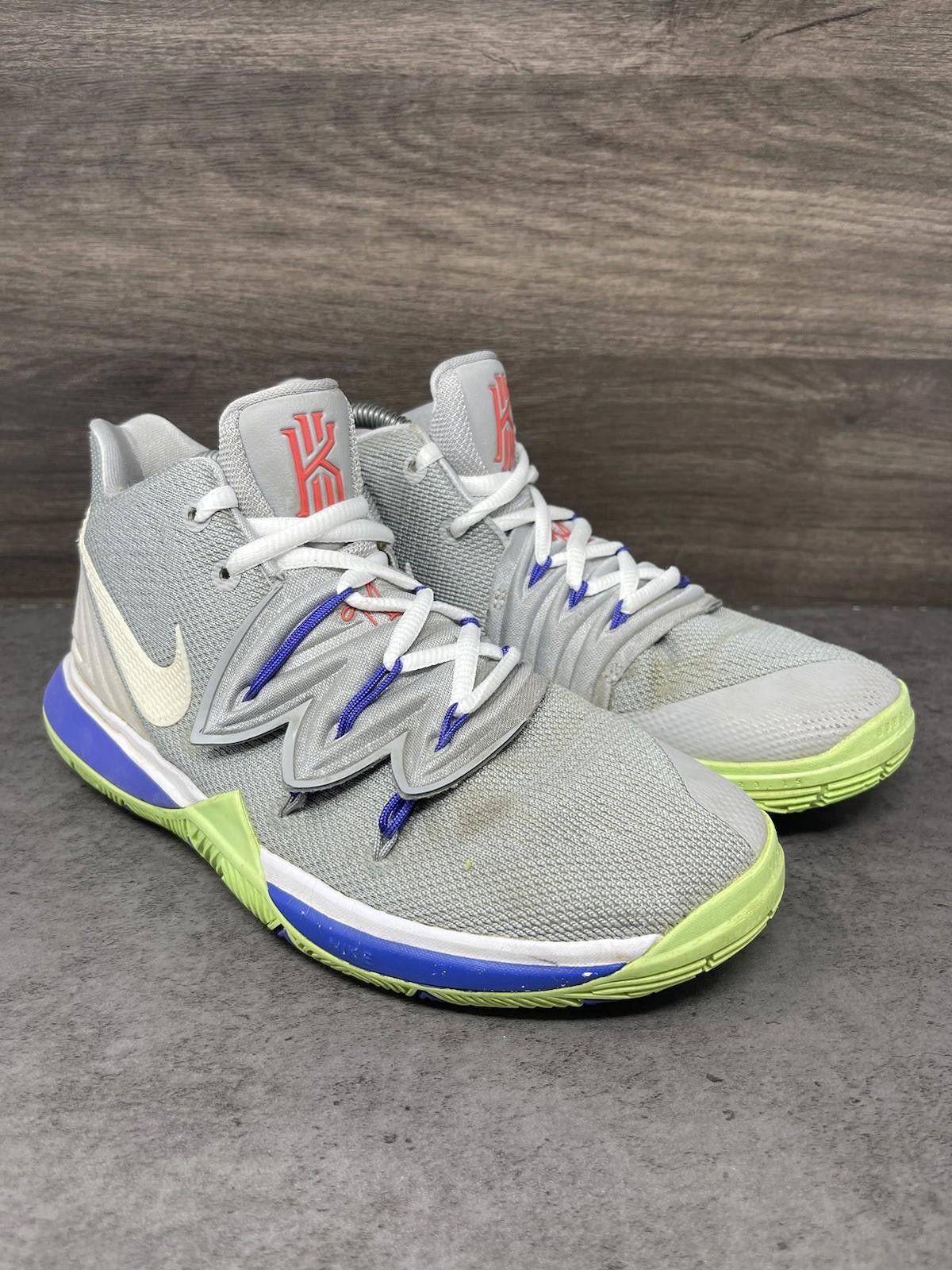Nike Nike Kyrie 5 Sneakers Kids Size 6Y GS Grey Green AQ2456-099 Size US 6 / EU 39 - 4 Thumbnail