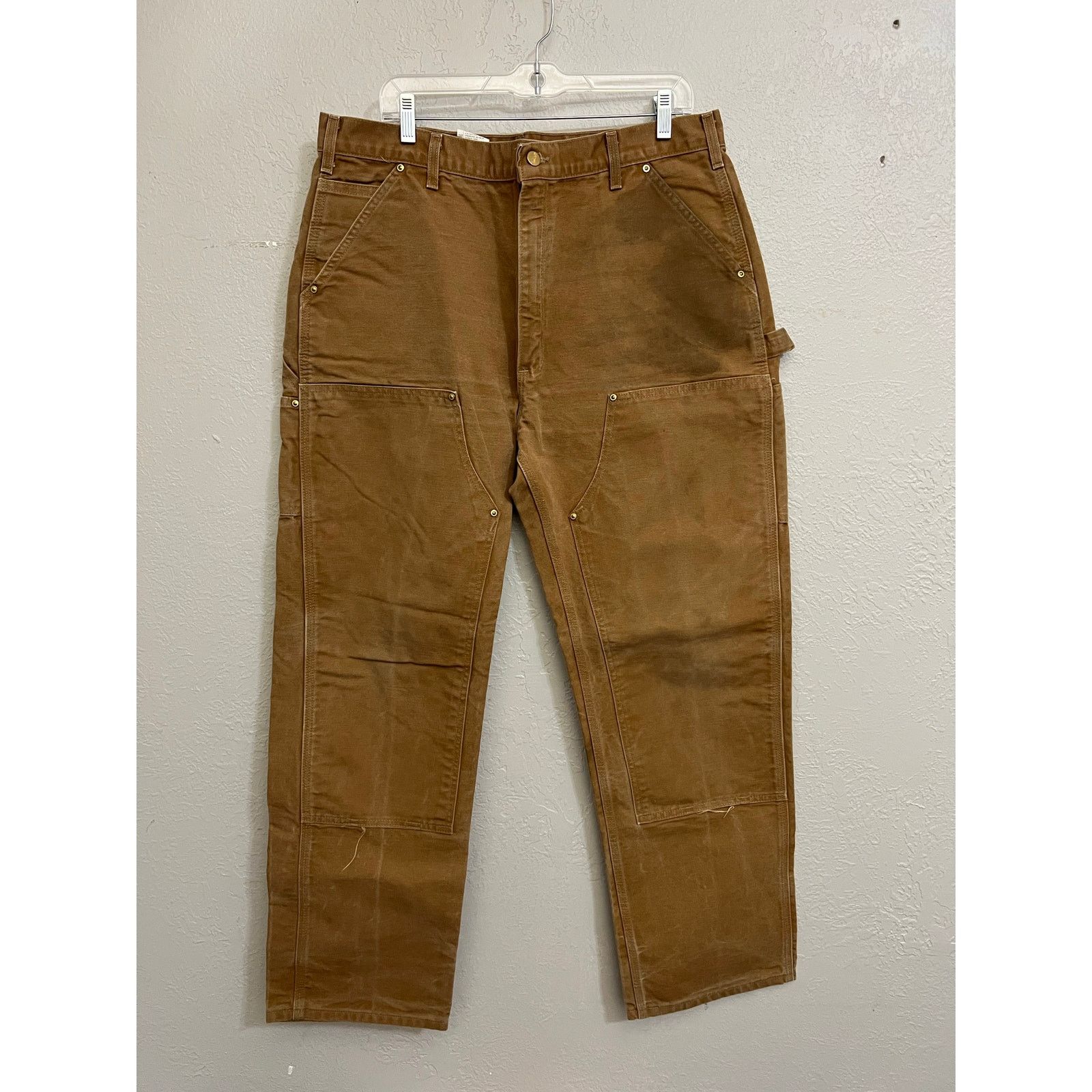 Carhartt Carhartt B01 BRN Dungaree Fit Double Knee Brown Sz 36x31 Size US 36 / EU 52 - 2 Thumbnail