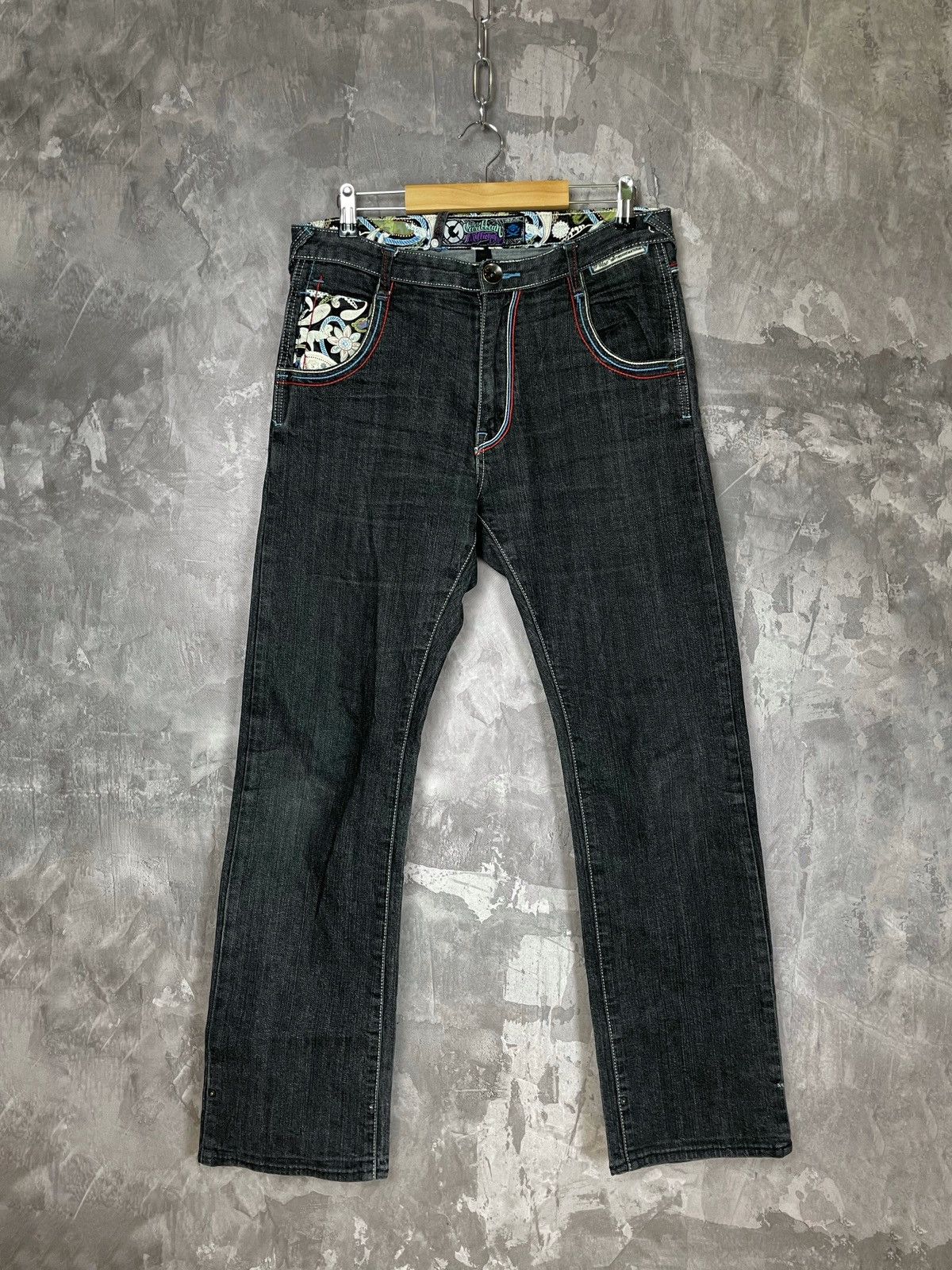 Japanese Brand Japanese Brand Vintage Art Printed Graphic Washed DenimJeans Size US 30 / EU 46 - 2 Thumbnail