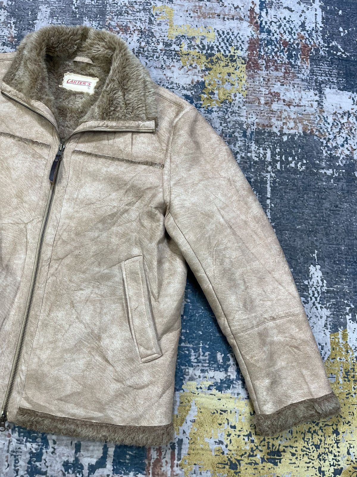 Carter's Vtg Carter’s Acrylic Shearling Bomber Jacket Size US M / EU 48-50 / 2 - 3 Thumbnail