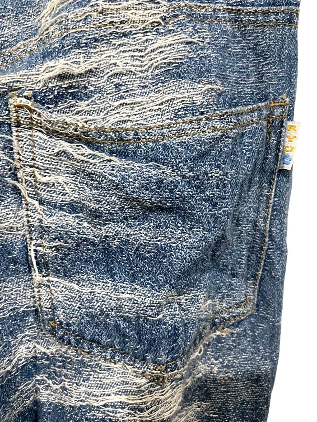 If Six Was Nine × Japanese Brand × Le Grande Bleu (L.G.B.) Japan Oceanus Waves Destroy Jeans Size US 31 - 13 Thumbnail
