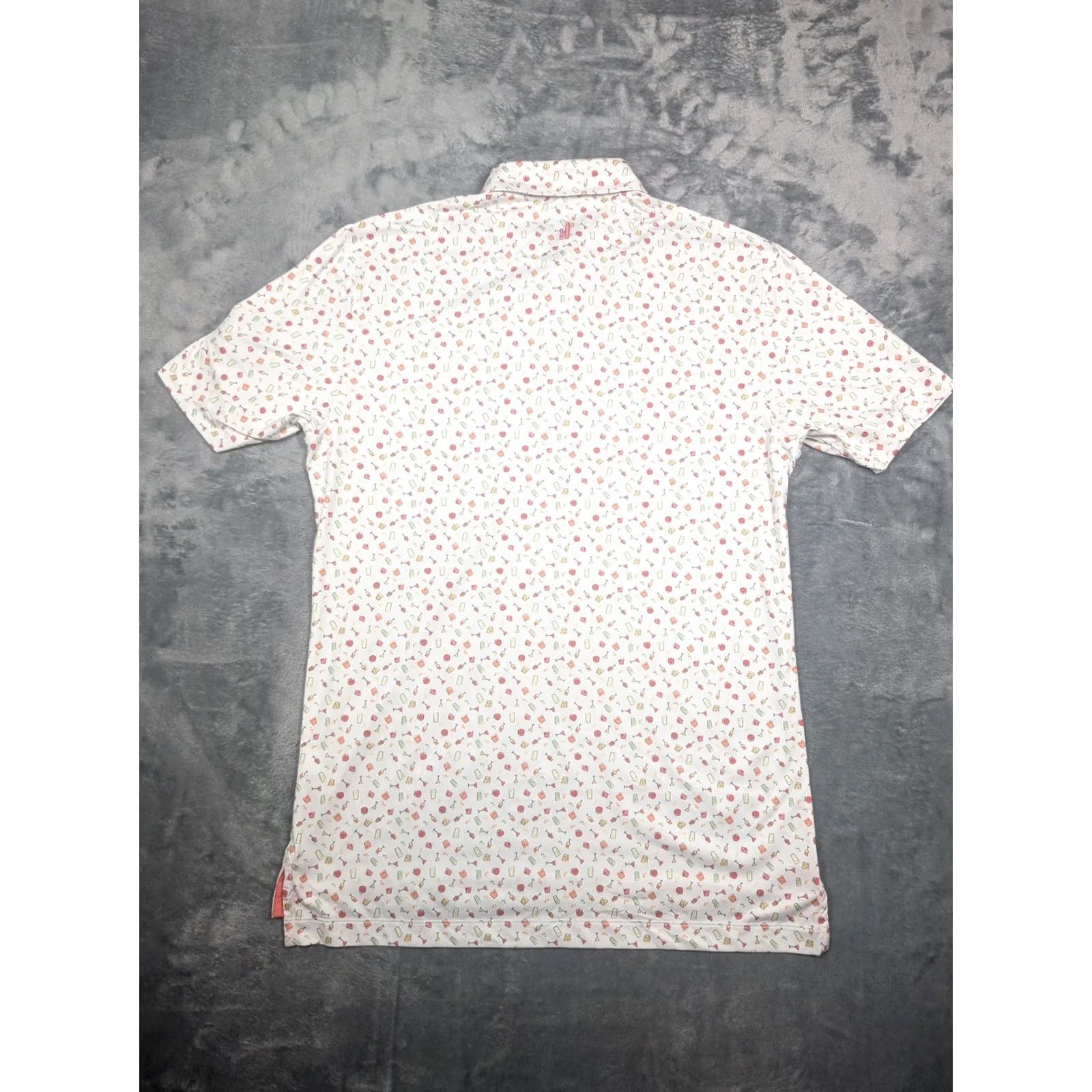 johnnie-O johnnie-O Featherweight Polo Shirt Mens Small Cocktail Print Party Golf UPF 50 Size US S / EU 44-46 / 1 - 6 Thumbnail