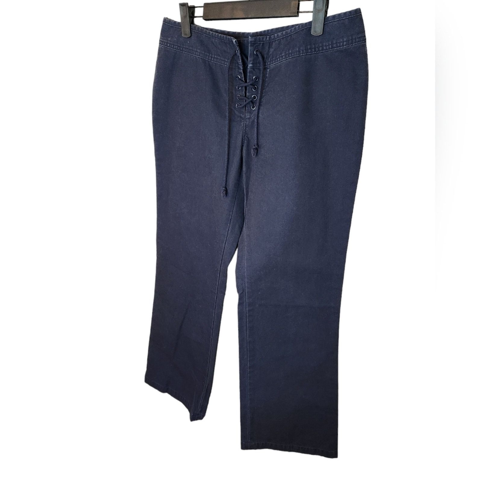 Banana Republic Banana Republic Nautical Y2K Lace front Cotton Twill Pants 8 Size 30" / US 8 / IT 44 - 2 Thumbnail