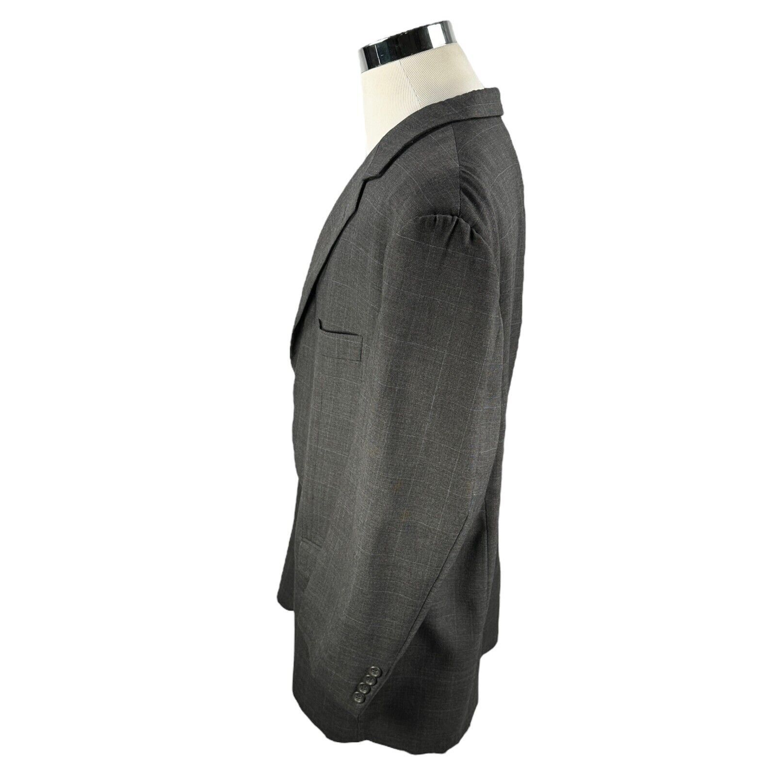 Burberry Burberry London Jacket 48R Gray Single Breasted Notch Blazer Size 48R - 3 Thumbnail