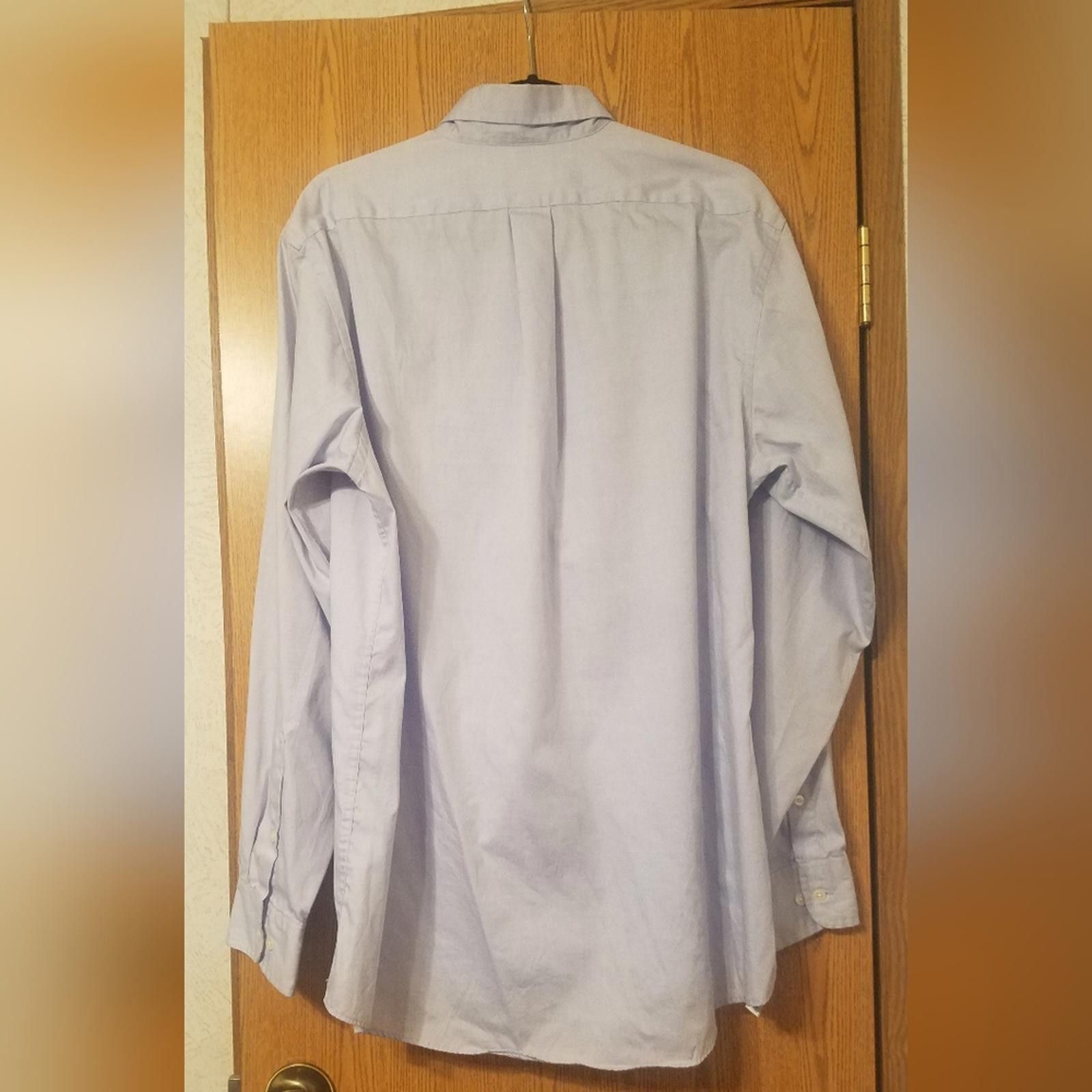 Van Heusen VanHeusen Light Blue Pinpoint Oxford Size Large 16 1/2 Size US M / EU 48-50 / 2 - 2 Thumbnail