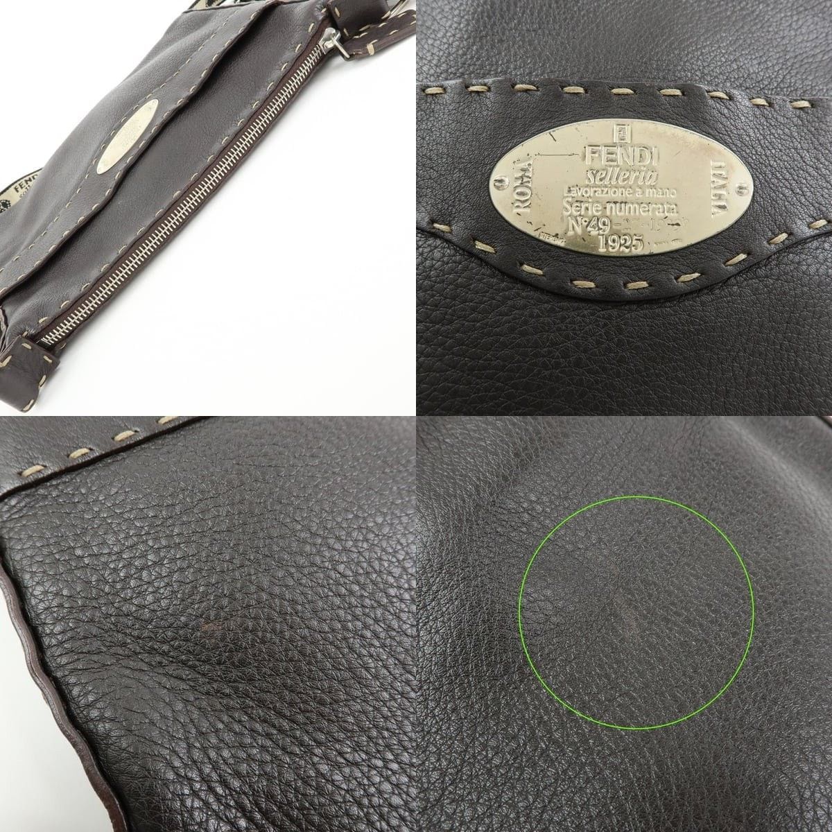 Fendi Fendi Selleria Leather Crossbody Bag Brown Size ONE SIZE - 6 Thumbnail