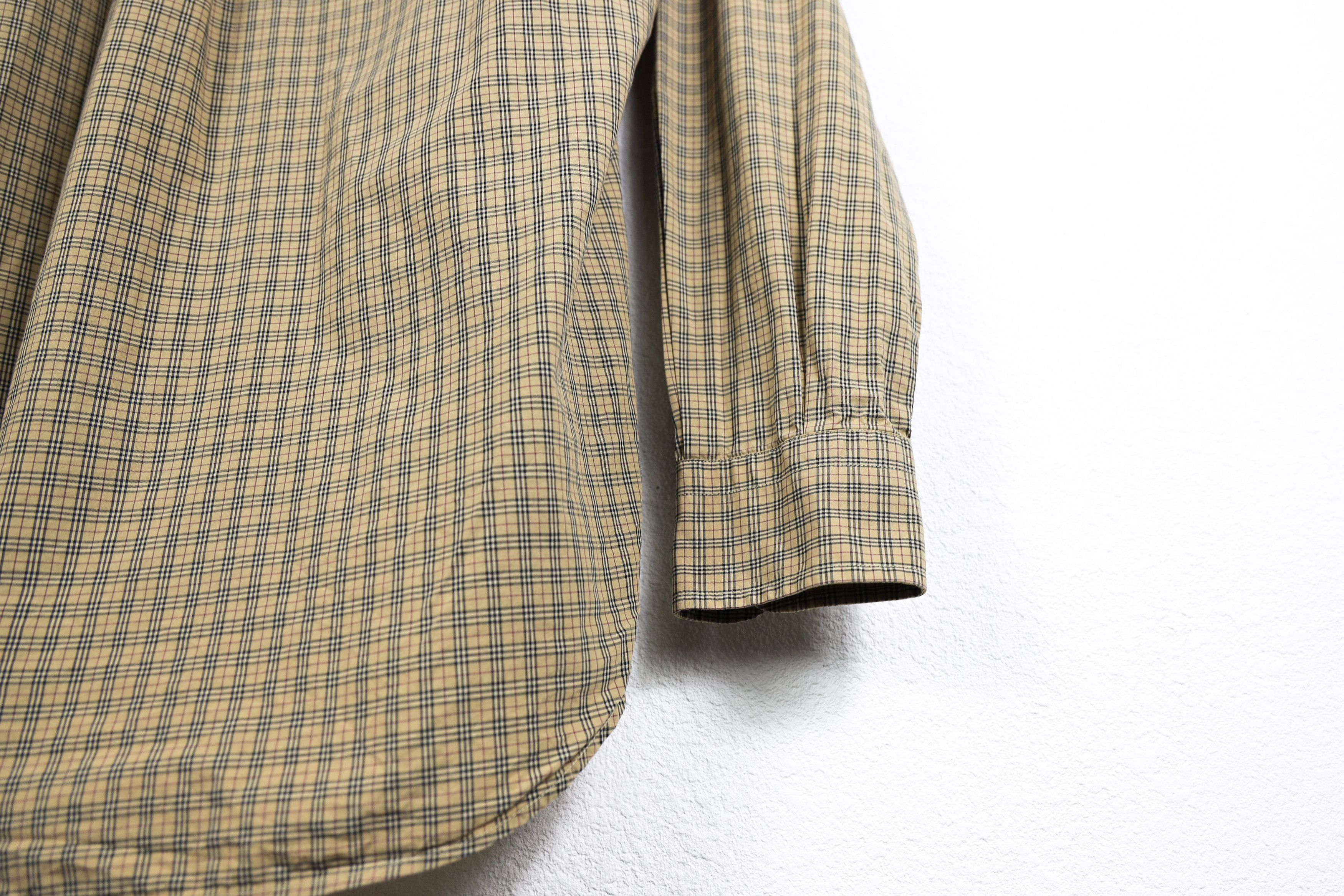 Burberry Vintage Burberry Knight Logo Biege Nova Check Oxford Shirt Size US XL / EU 56 / 4 - 12 Thumbnail