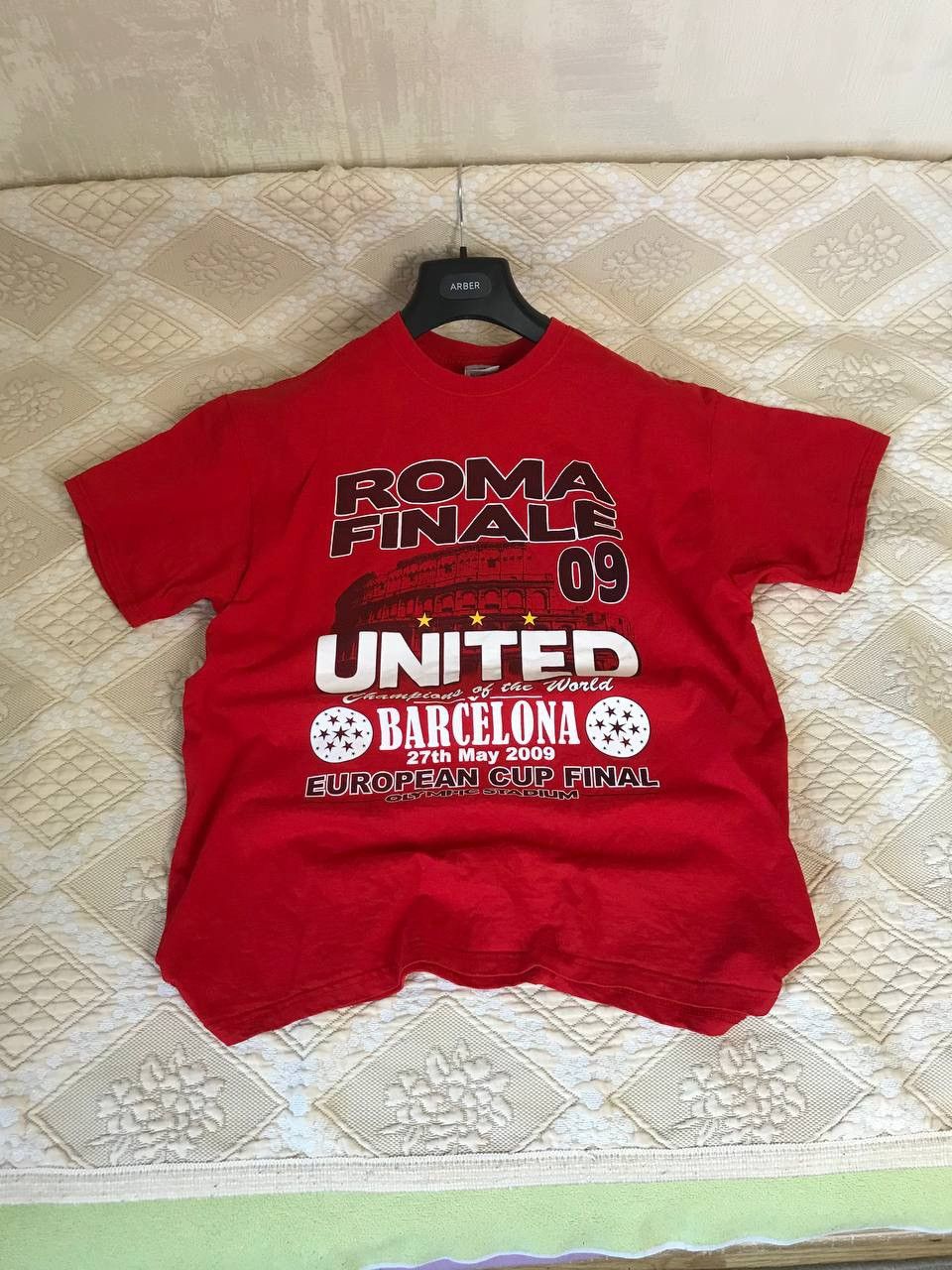 Vintage 🔥 2008 Euro Cup Final Roma United Inter Barcelona T Shirt Size US XL / EU 56 / 4 - 5 Thumbnail