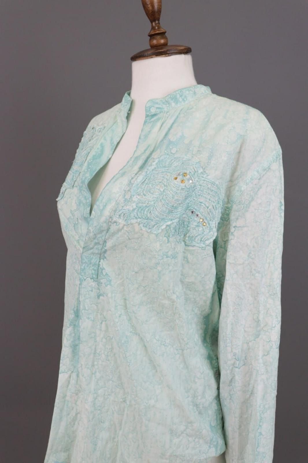 Custo Barcelona CUSTO BARCELONA V-Neck Embroidered Top Shirt Size 1 Size M / US 6-8 / IT 42-44 - 9 Thumbnail