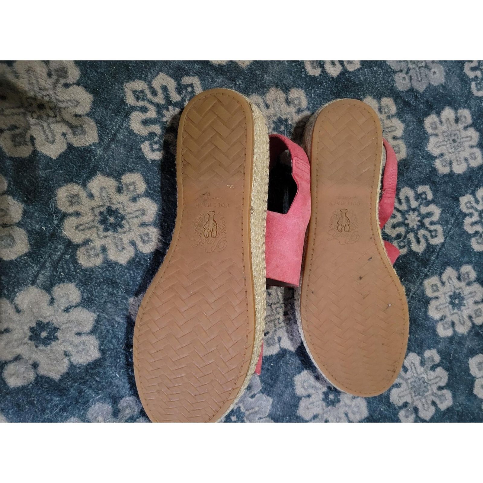 Cole Haan Cole Haan Pink Suede Espadrille Slingback Sandals Size 10B Size US 10 / IT 40 - 4 Thumbnail