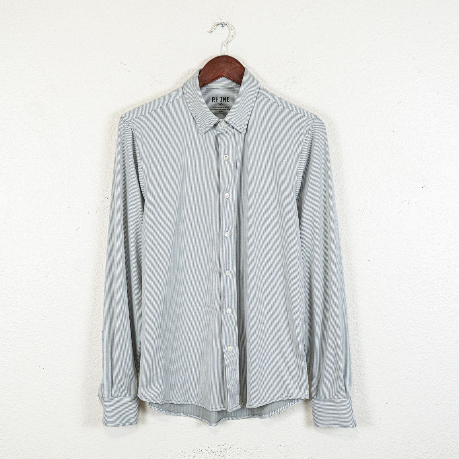 Rhone Rhone Commuter Shirt Button up Gray white striped stretch Size US S / EU 44-46 / 1 - 1 Thumbnail
