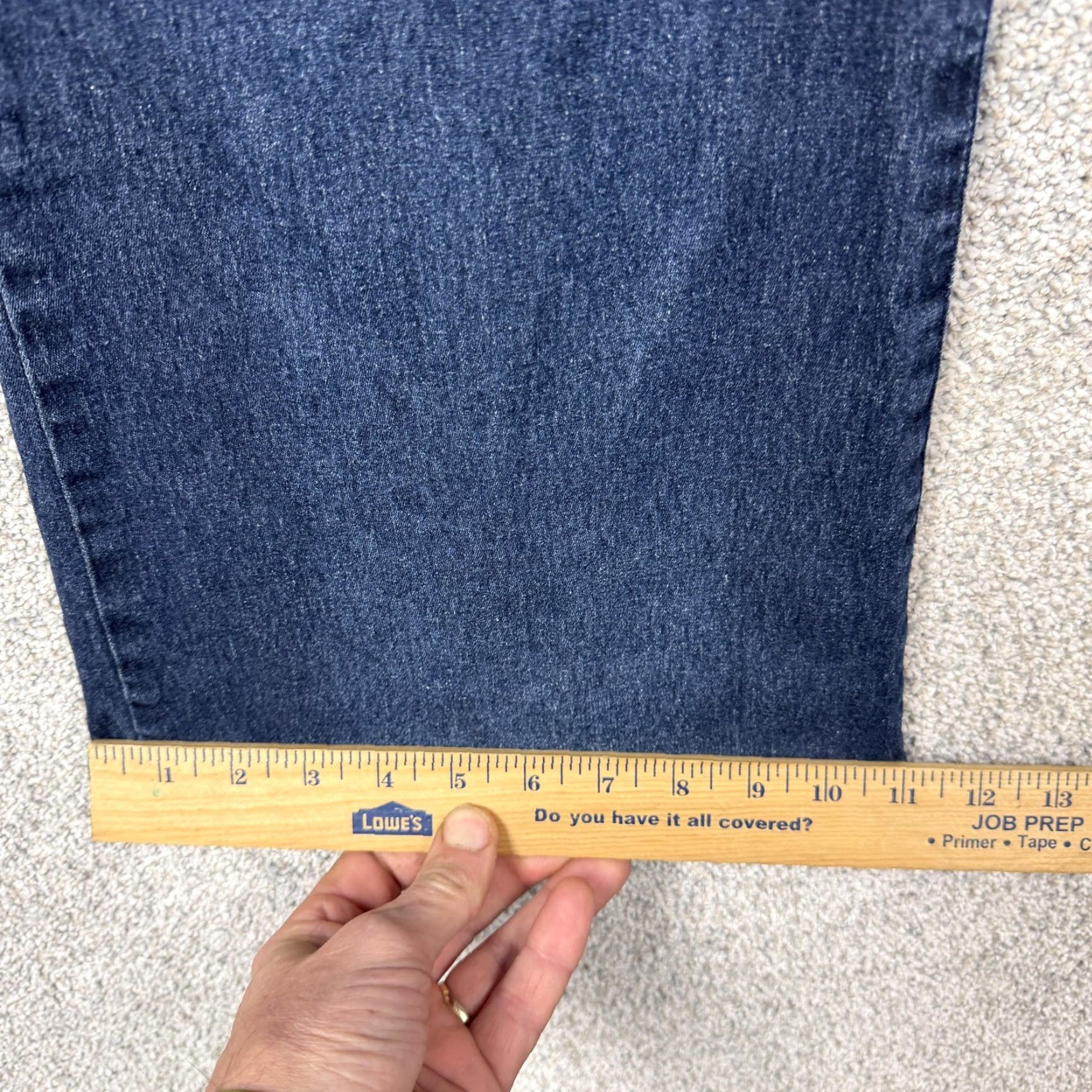 Denime DG2 by Diane Gilman Jeans Women 12 Bootcut Denim Dark Wash High Rise Stretch 5-Pocket Blue 34x30.5 Size 34" / US 12 / IT 48 - 3 Thumbnail