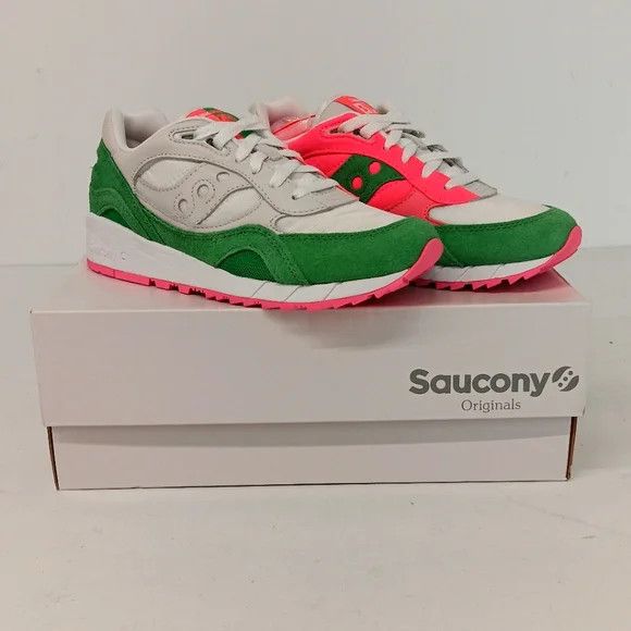 Saucony Saucony Women's Shadow Green/Wht 6000 Split Sneakers - US9.5 Size US 9.5 / IT 39.5 - 1 Thumbnail