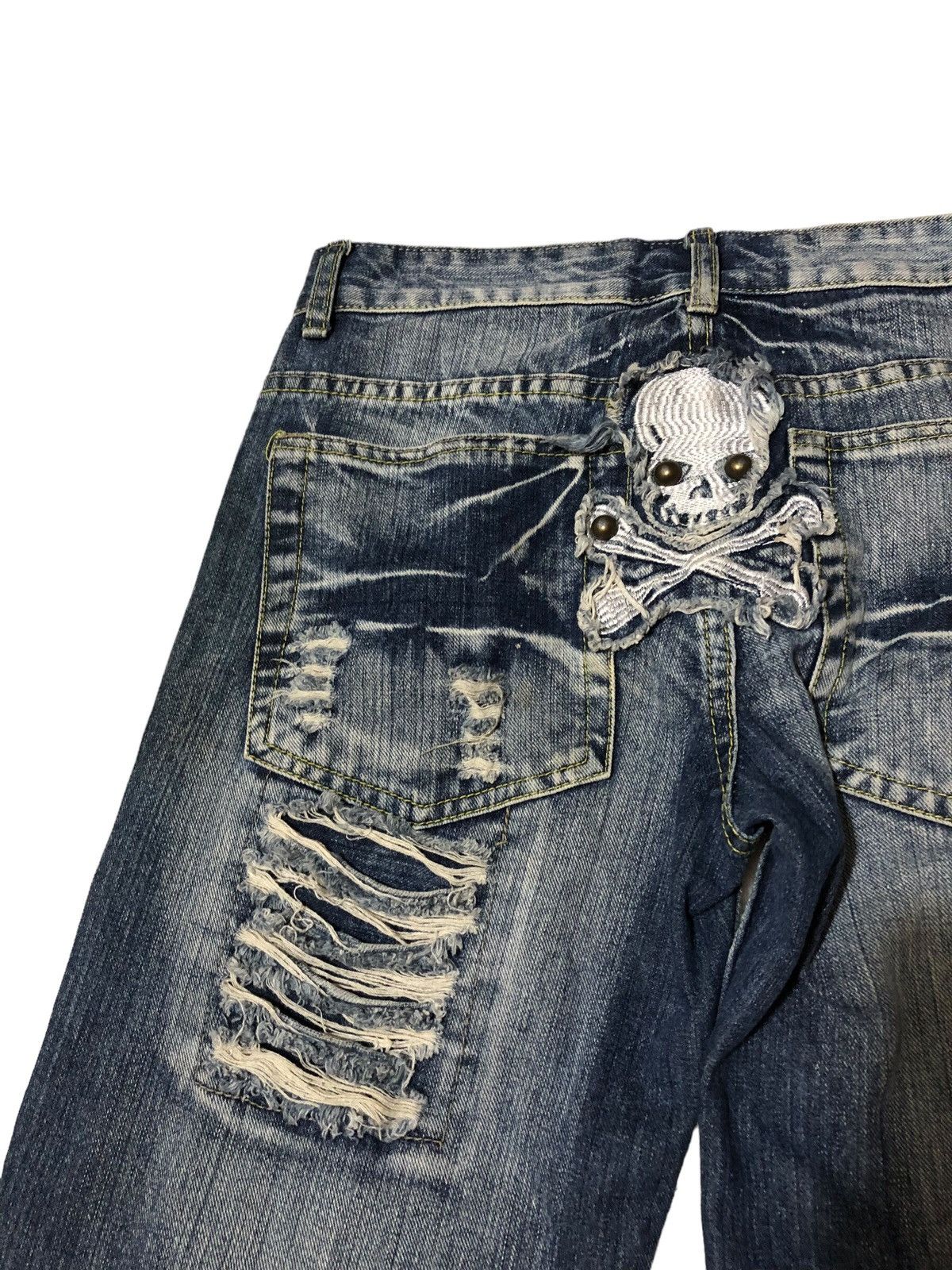 Japanese Brand Japanese brand 25 Energy distressed skull jeans Size US 32 / EU 48 - 16 Thumbnail
