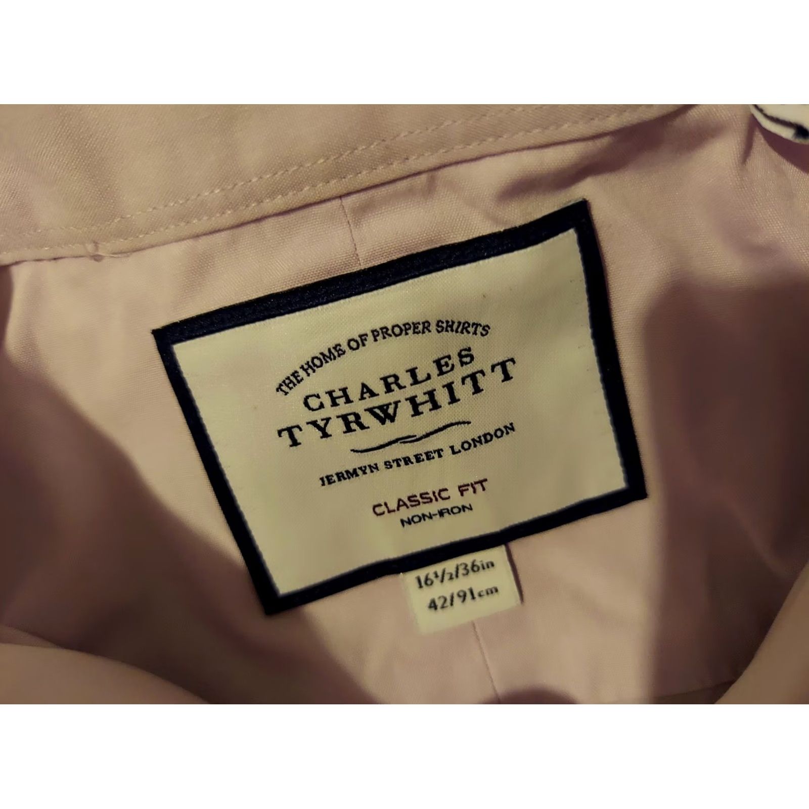 Charles Tyrwhitt Charles Tyrwhitt Dress Shirt Purple Button Collared Cotton Mens 16 1/2 36 Size 46R - 3 Thumbnail