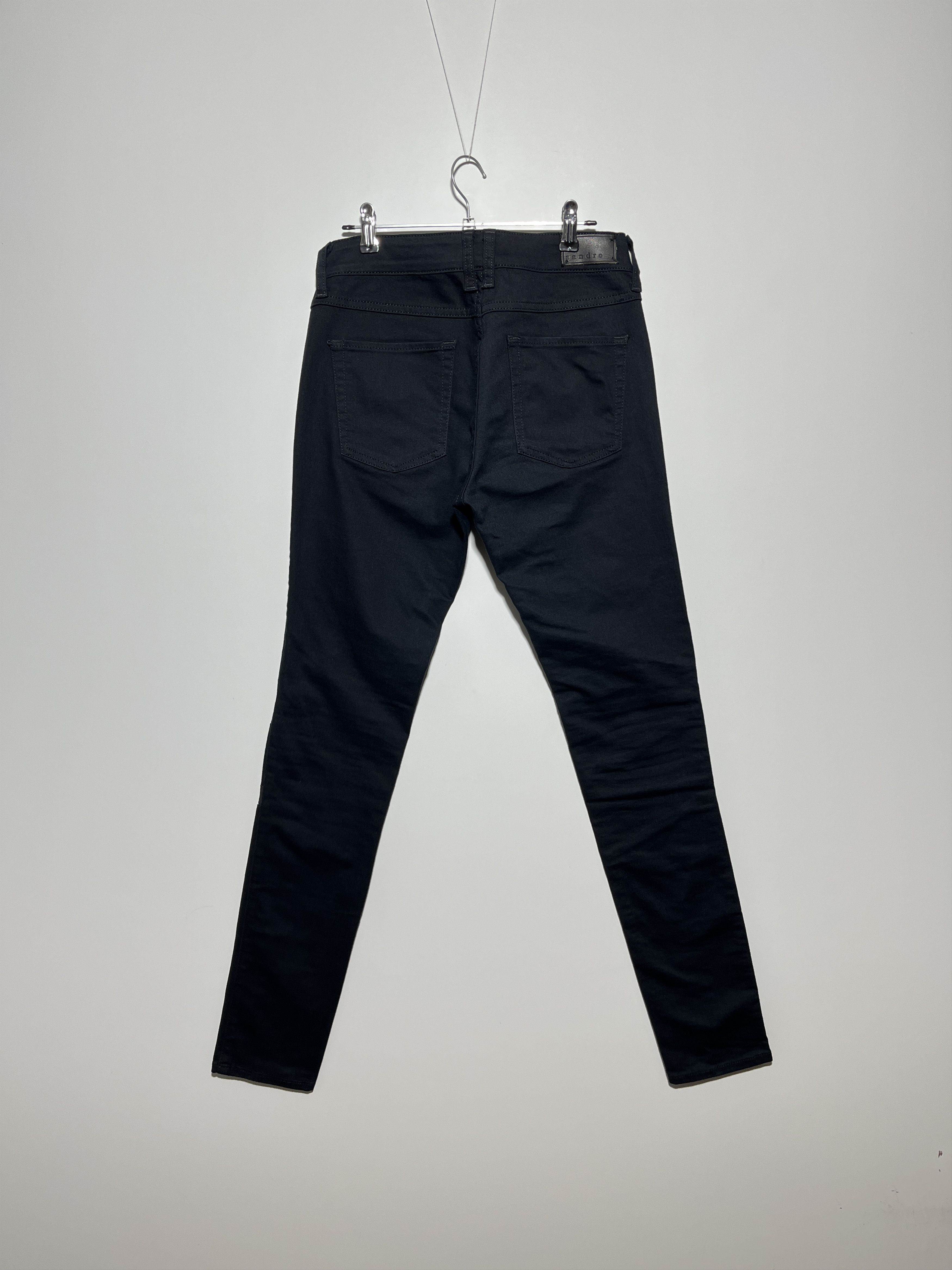 Sandro Sandro Women's Black Biker Jeans Pants Size FR 38 Size 27" / US 4 / IT 40 - 2 Thumbnail