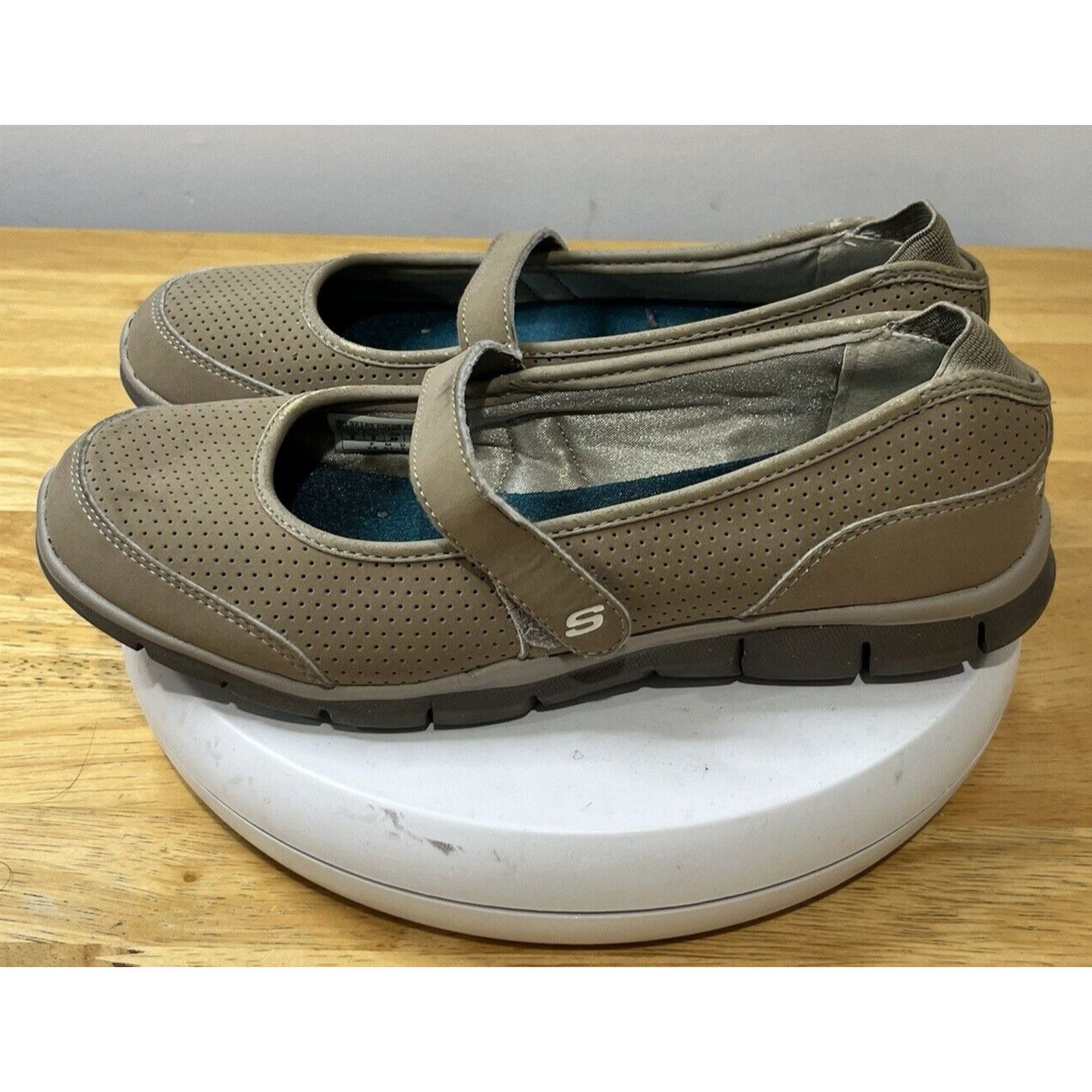 SKECHERS Skechers Flex Women Size 6 Beige Brown Adjustable Strap Size US 6 / IT 36 - 4 Thumbnail