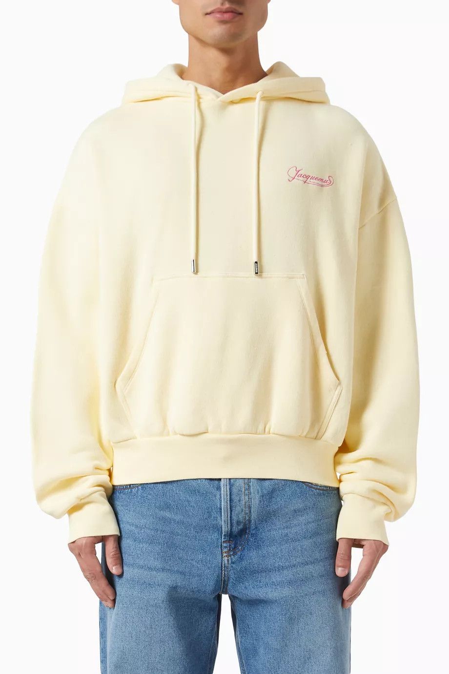 Jacquemus o1h1sh10525 Le Hoodie Corto in Beige Size US M / EU 48-50 / 2 - 1 Thumbnail