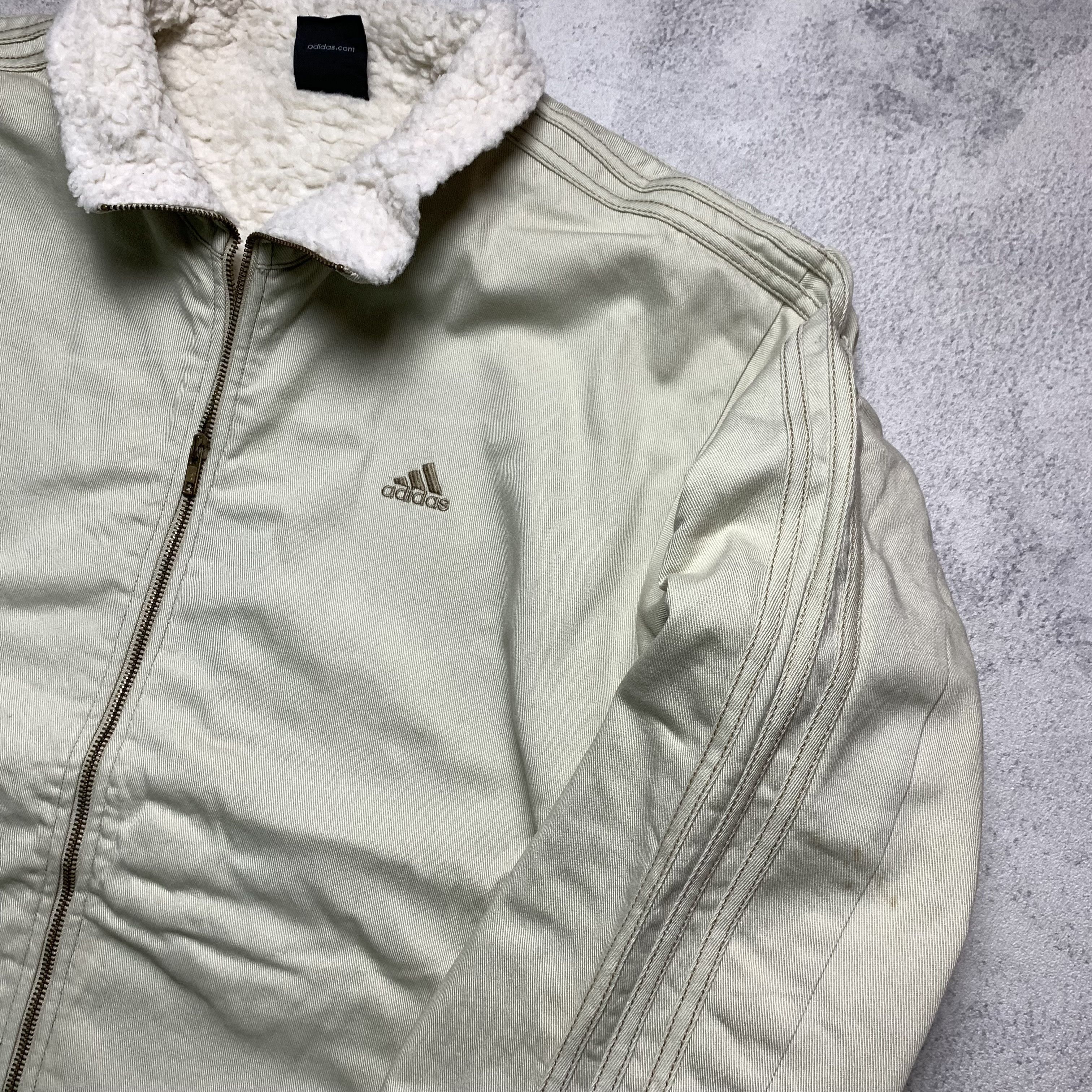 Adidas 2000s Adidas Three Stripes Fur Lined Coat Jacket Y2K Size US L / EU 52-54 / 3 - 3 Thumbnail