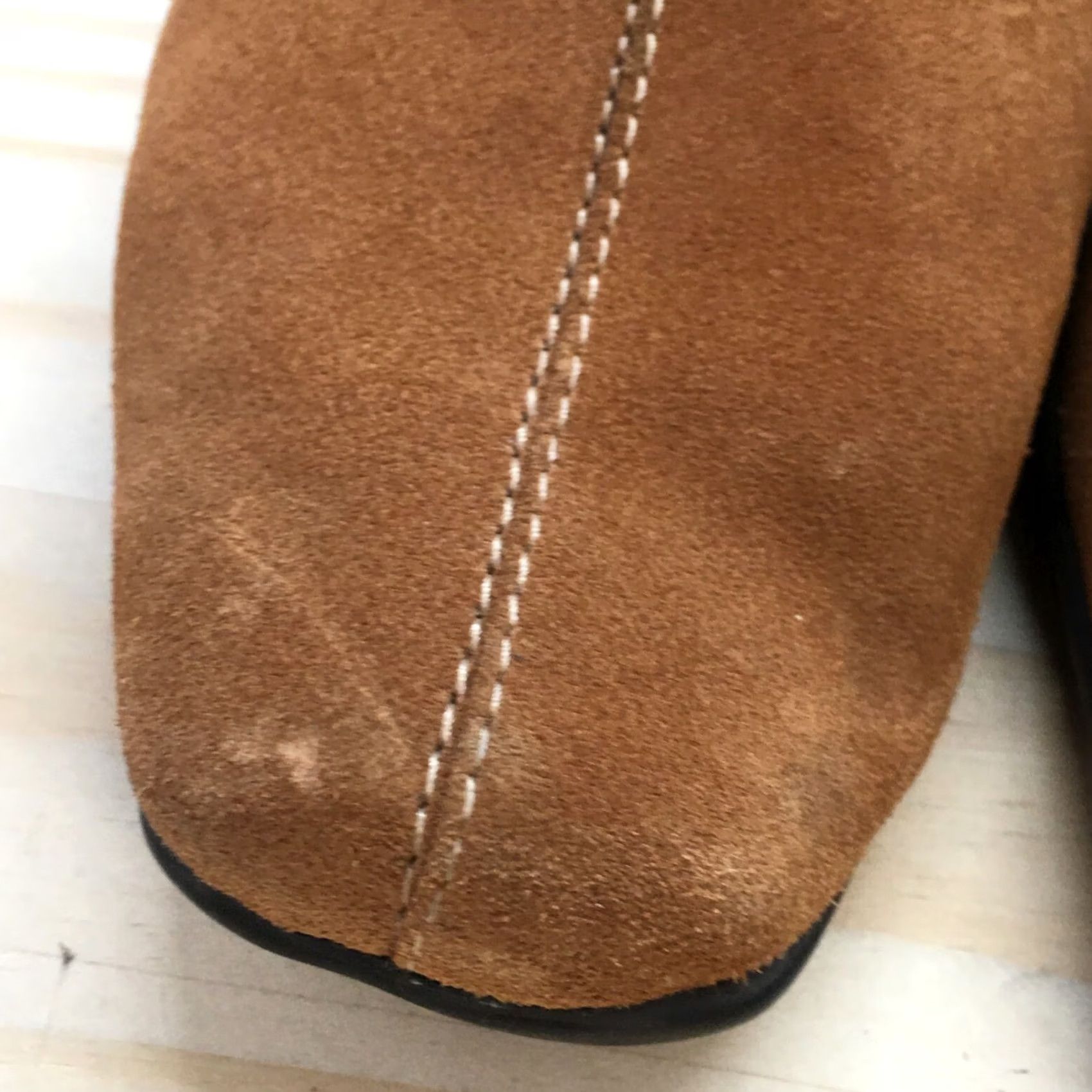 Vintage Aerosoles Heels Womens 10 B Cinch Shearly Mules Brown Leather Slip On Heels Block Fur Trim Size US 10 / IT 40 - 6 Thumbnail