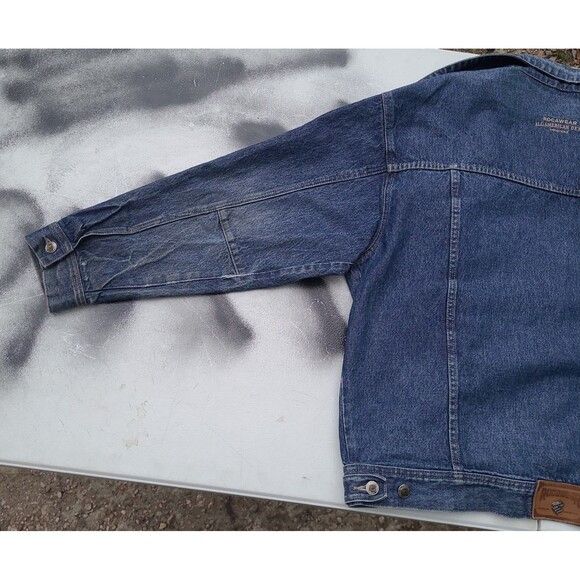 Rocawear Vintage Rocawear Denim Trucker Jacket 90s Leather Patch Size US XXL / EU 58 / 5 - 5 Thumbnail