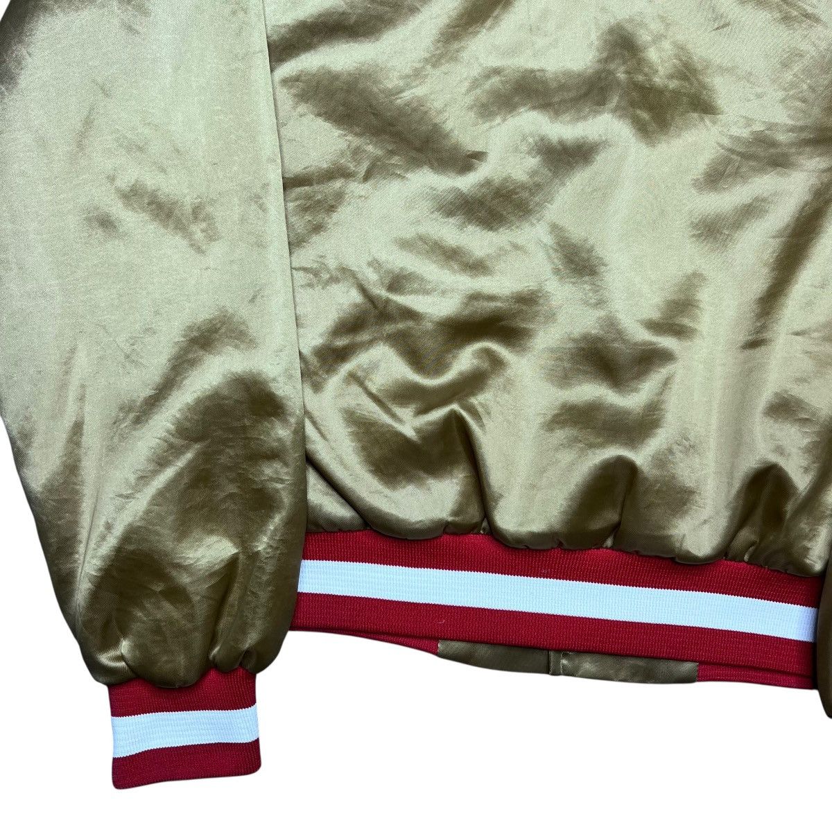 NFL San Francisco 49ers Chalk Line Plain Back Satin Jacket