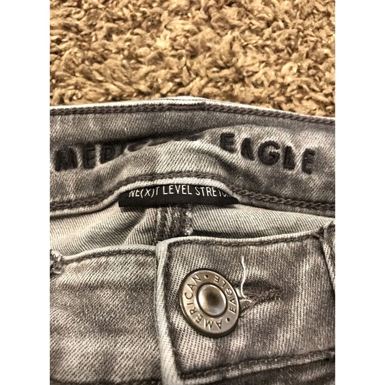 American Eagle Outfitters american eagle outfitters Next Level stretch Jegging Womens 0 Gray Denim Jeans Slim 29in Inseam B20 Size 25" / US 0 / IT 36 - 2 Thumbnail