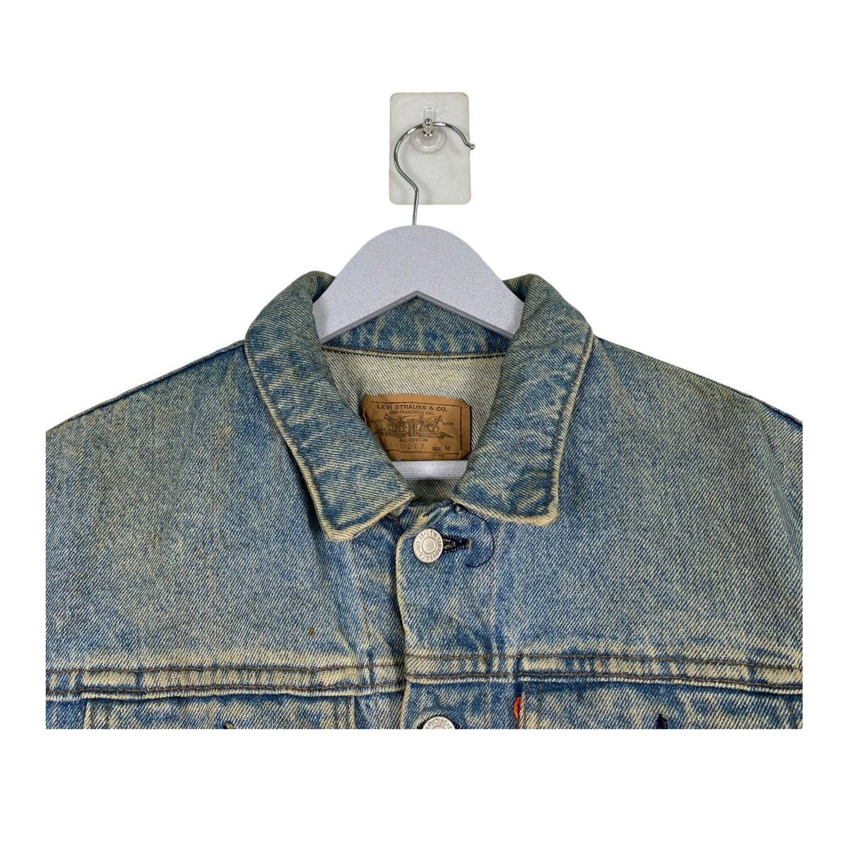 Levi's × Levi's Vintage Clothing 💥 90s LEVIS DENIM CROP JEAN JACKET Size M / US 6-8 / IT 42-44 - 3 Thumbnail