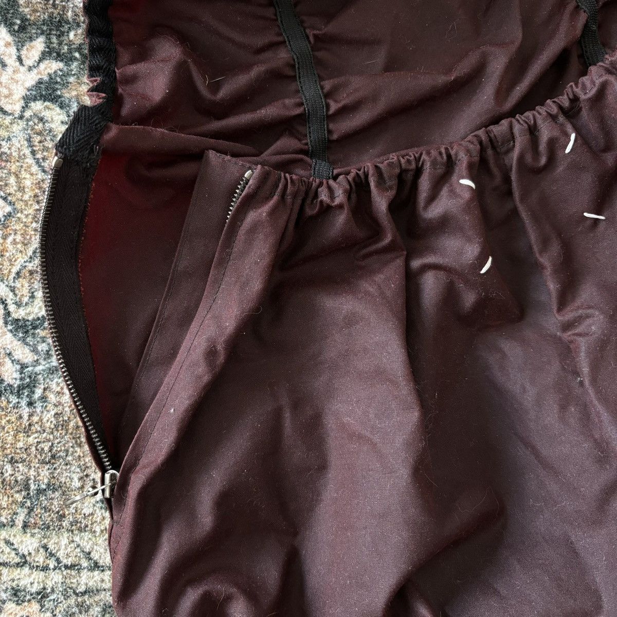 Maison Margiela AW22 waxed cotton bodysuit sweetheart ruched one piece Size M / US 6-8 / IT 42-44 - 5 Thumbnail