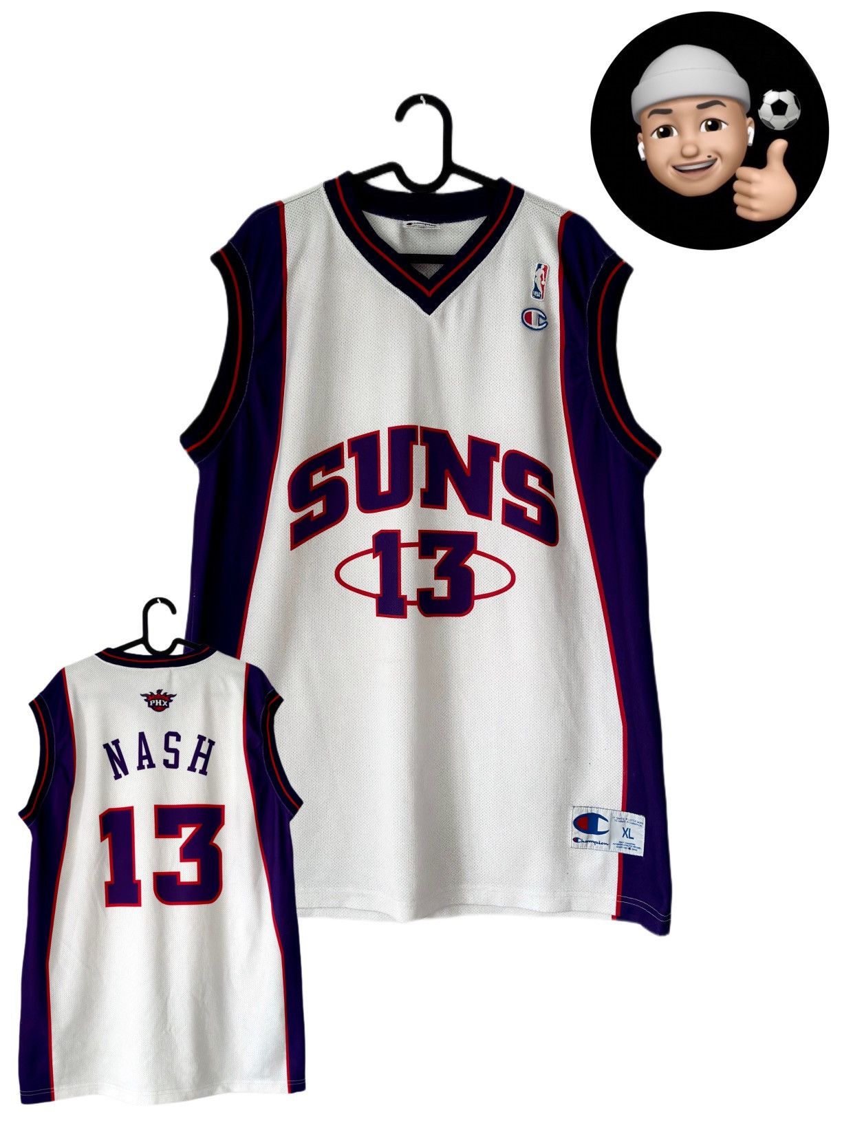 Champion × NBA × Vintage 2004 Phoenix Suns Steve Nash Champion Basketball Jersey NBA Size US XL / EU 56 / 4 - 1 Thumbnail