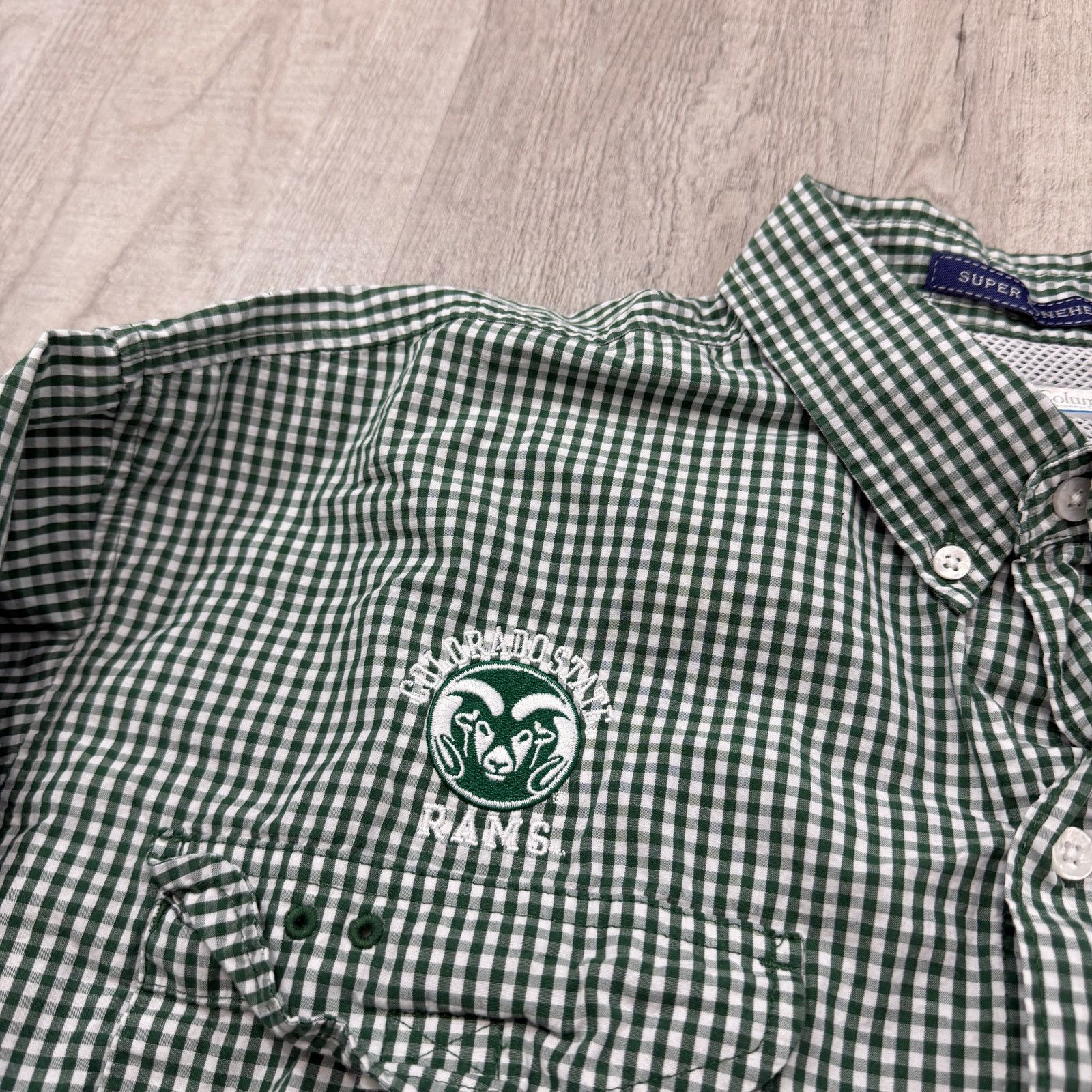 Columbia Columbia PFG Colorado State Rams Shirt Men's Large Green Size US L / EU 52-54 / 3 - 4 Thumbnail