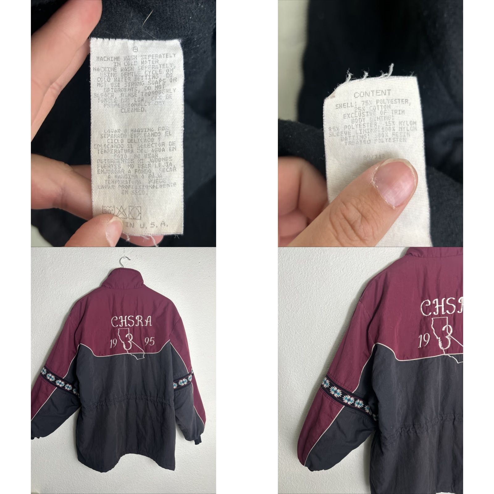 Vintage VINTAGE Canyon Guide Mens XL Full Zip Southwest Jacket Snap Black Maroon Parka Jacket Size US XL / EU 56 / 4 - 9 Thumbnail