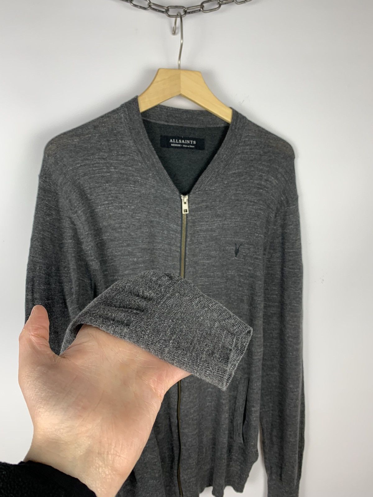 Allsaints Luxury Allsaints Rosso Zip Through Bomber Jacket Size US M / EU 48-50 / 2 - 5 Thumbnail