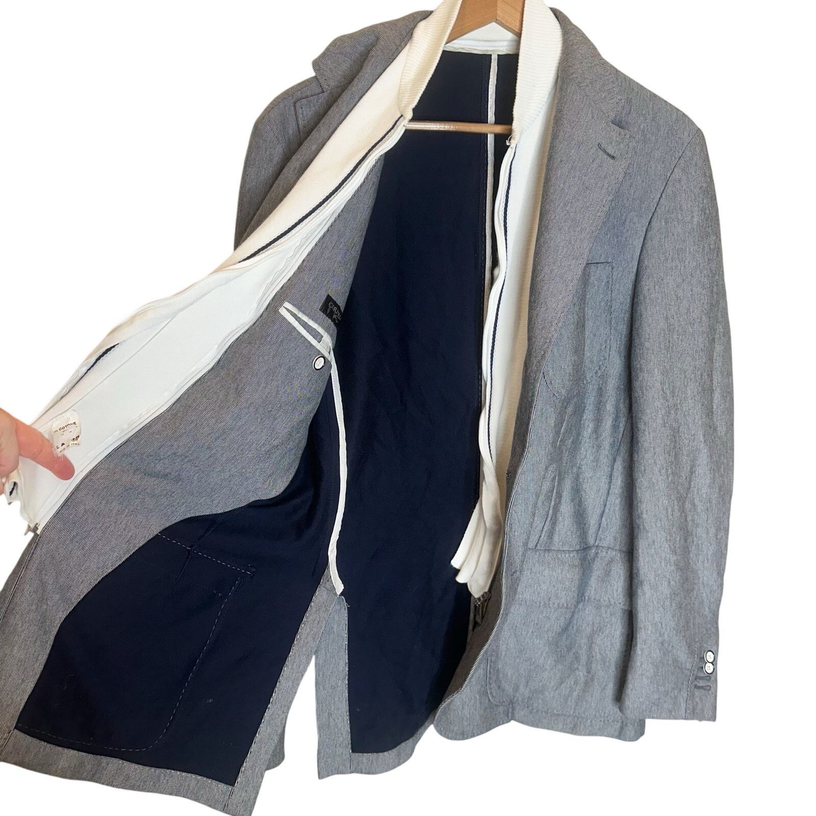 Corneliani Corneliani ID Blazer Jacket Removable Bib US 42R EU 52 Italy Size 42R - 22 Thumbnail