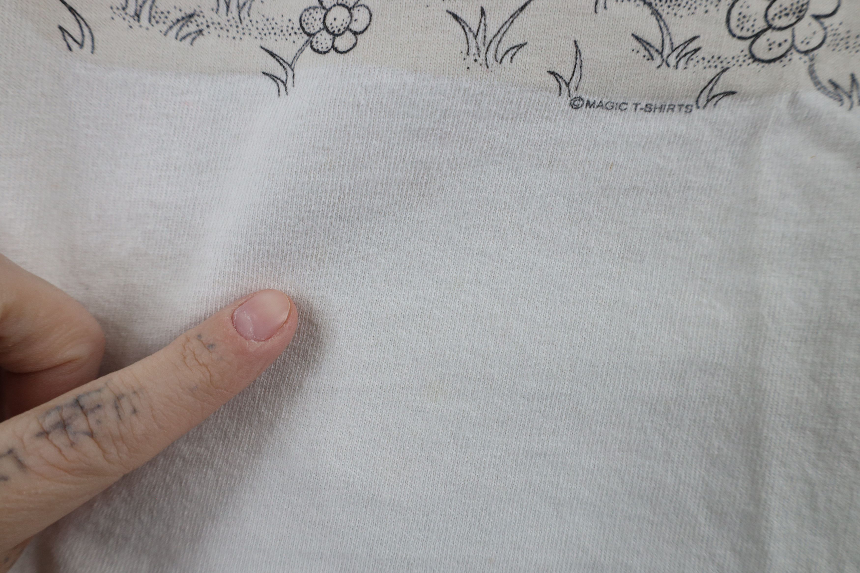Vintage Vintage 90s Streetwear Cat Kitten Cat Lady T-Shirt Cream Size L / US 10 / IT 46 - 9 Thumbnail