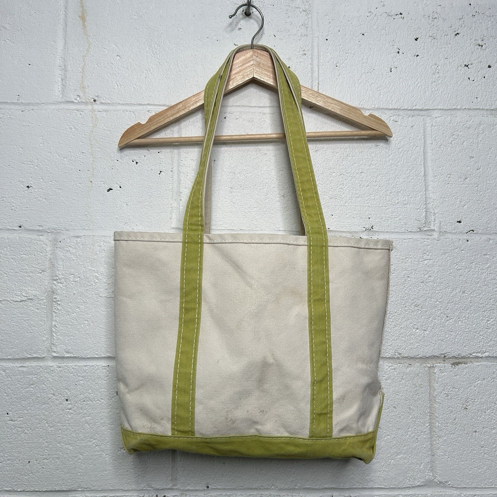 L.L. Bean Vintage L.L. Bean Boat and Tote Bag USA "Lime Green" Medium Size ONE SIZE - 2 Thumbnail