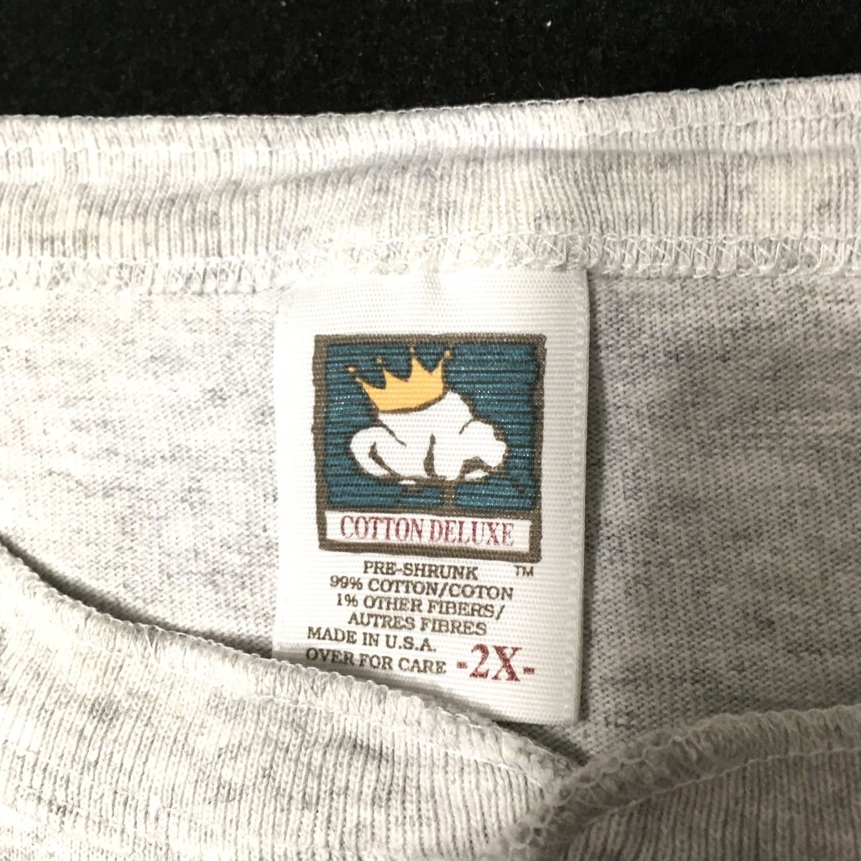 Vintage VINTAGE Cotton Deluxe T-Shirt 2XL gray United States 1/4 Button Up Henley Mens Size US XXL / EU 58 / 5 - 4 Thumbnail