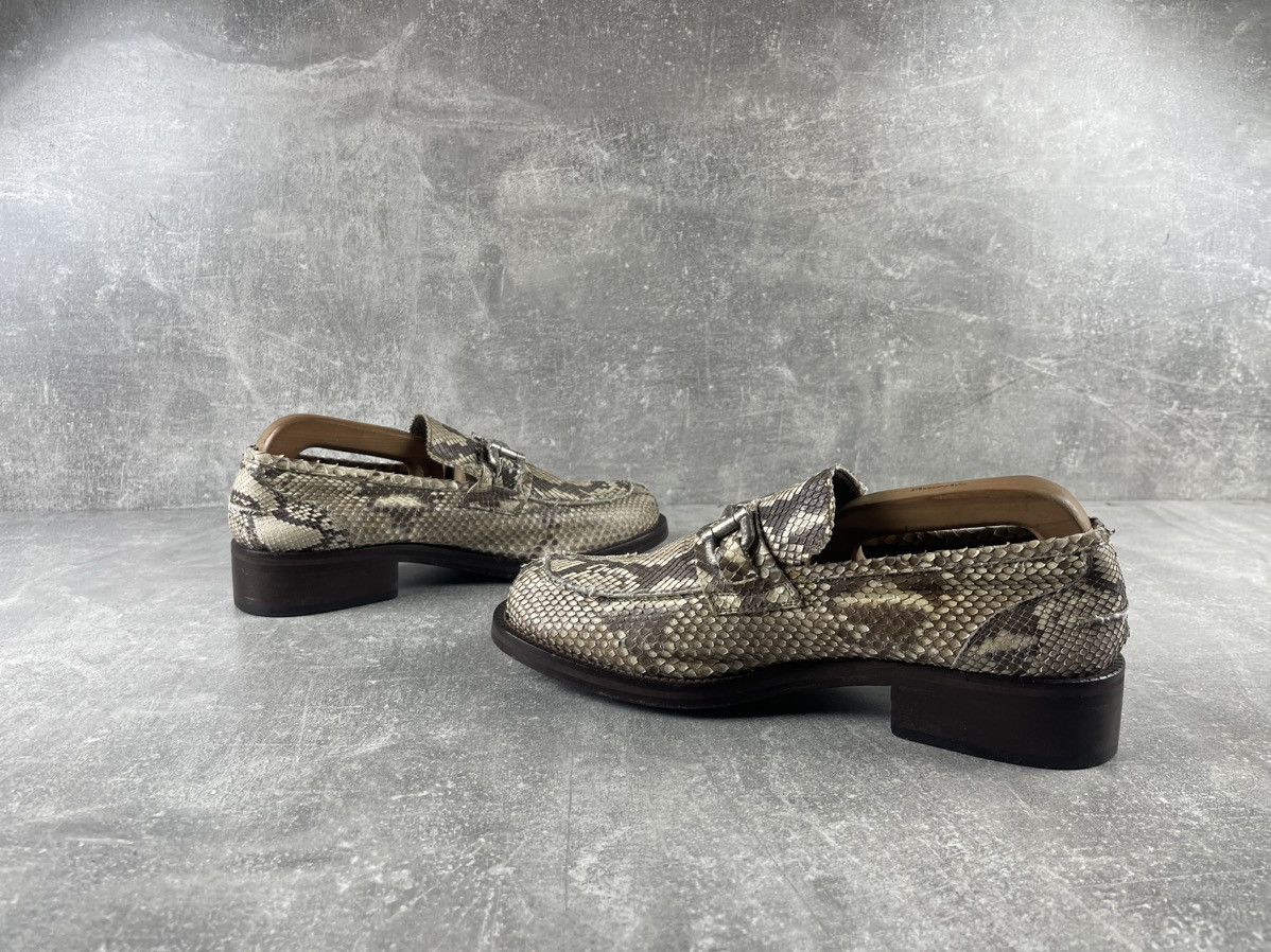 Other Opinion Leader Handcrafted Snake Embossed Horse Bit Loafers Size US 9 / EU 42 - 6 Thumbnail