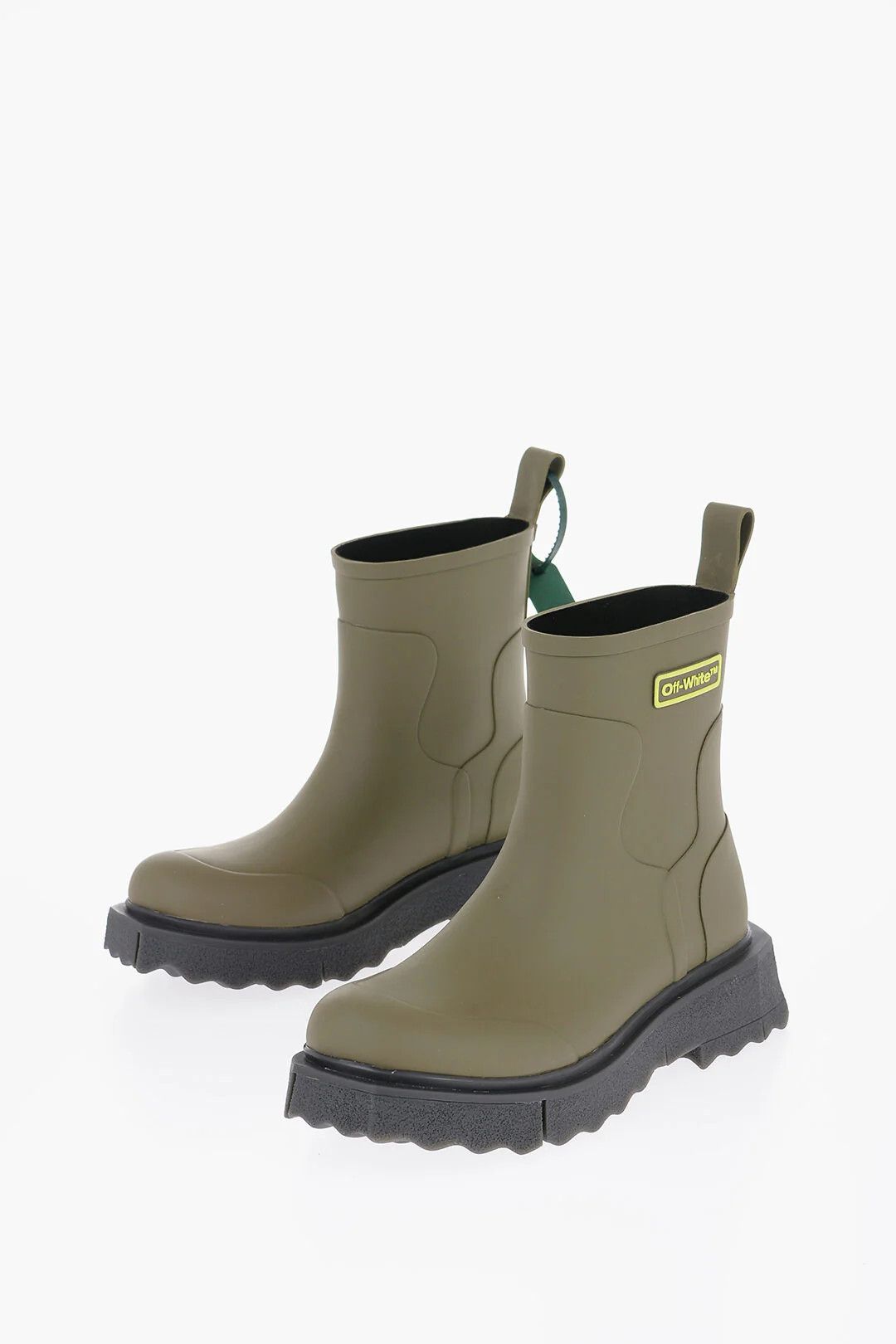 Off-White og1mm0426 Rubber Ankle Boots in Military Green Size US 7 / EU 40 - 3 Thumbnail