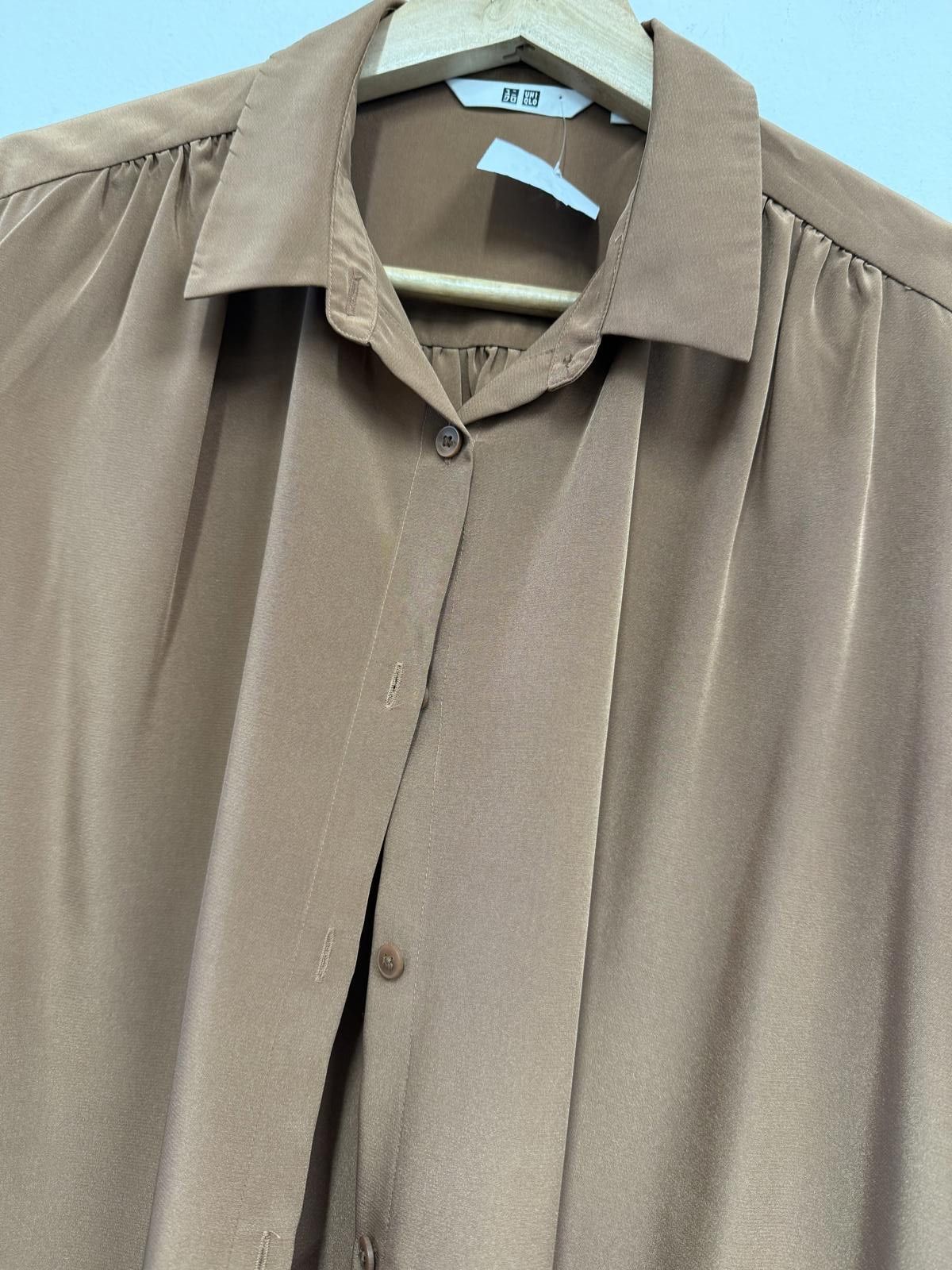 Uniqlo UNIQLO Brown Button-Up Shirt Size S Size S / US 4 / IT 40 - 3 Thumbnail