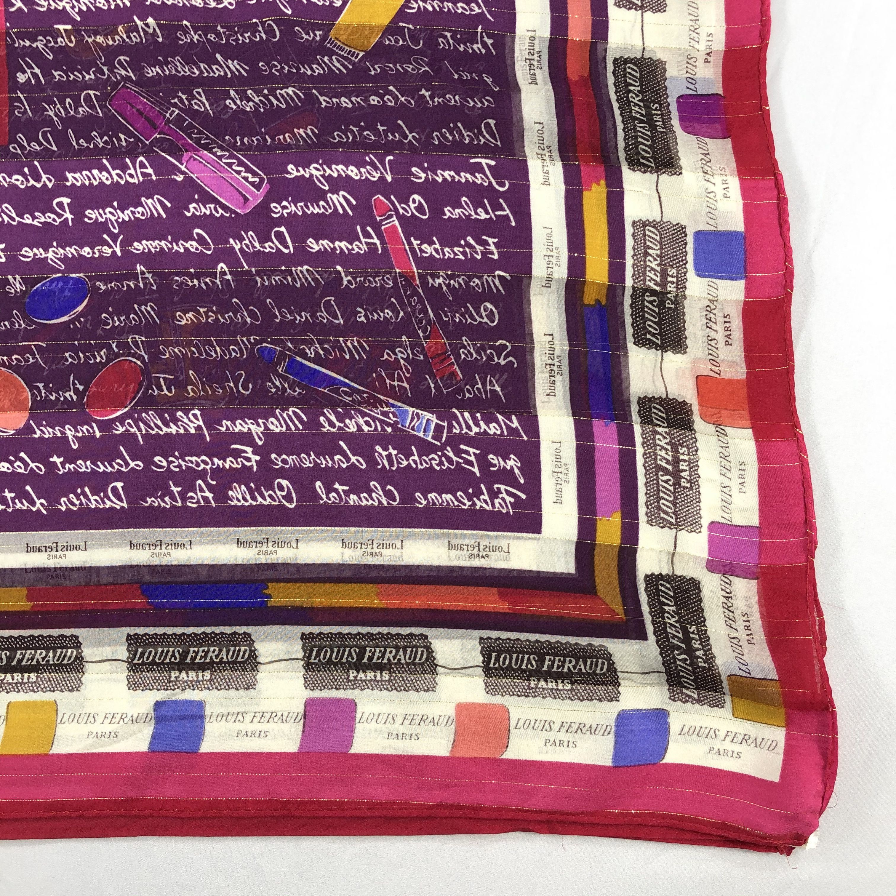Louis Feraud Vintage Louis Feraud Silk Scarf Size ONE SIZE - 4 Thumbnail
